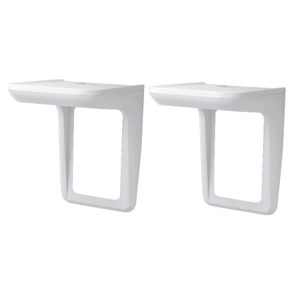 Estante de Pared Knox Gear con Gestión de Cables - Blanco (Paquete de 2)