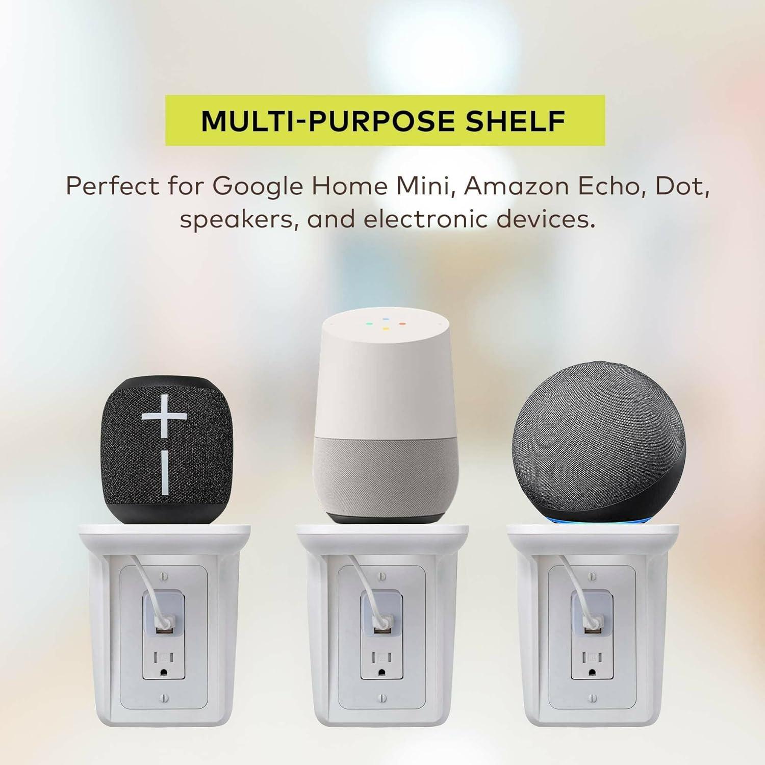 Estante de Pared Knox Gear con Gestión de Cables - Blanco (Paquete de 2)