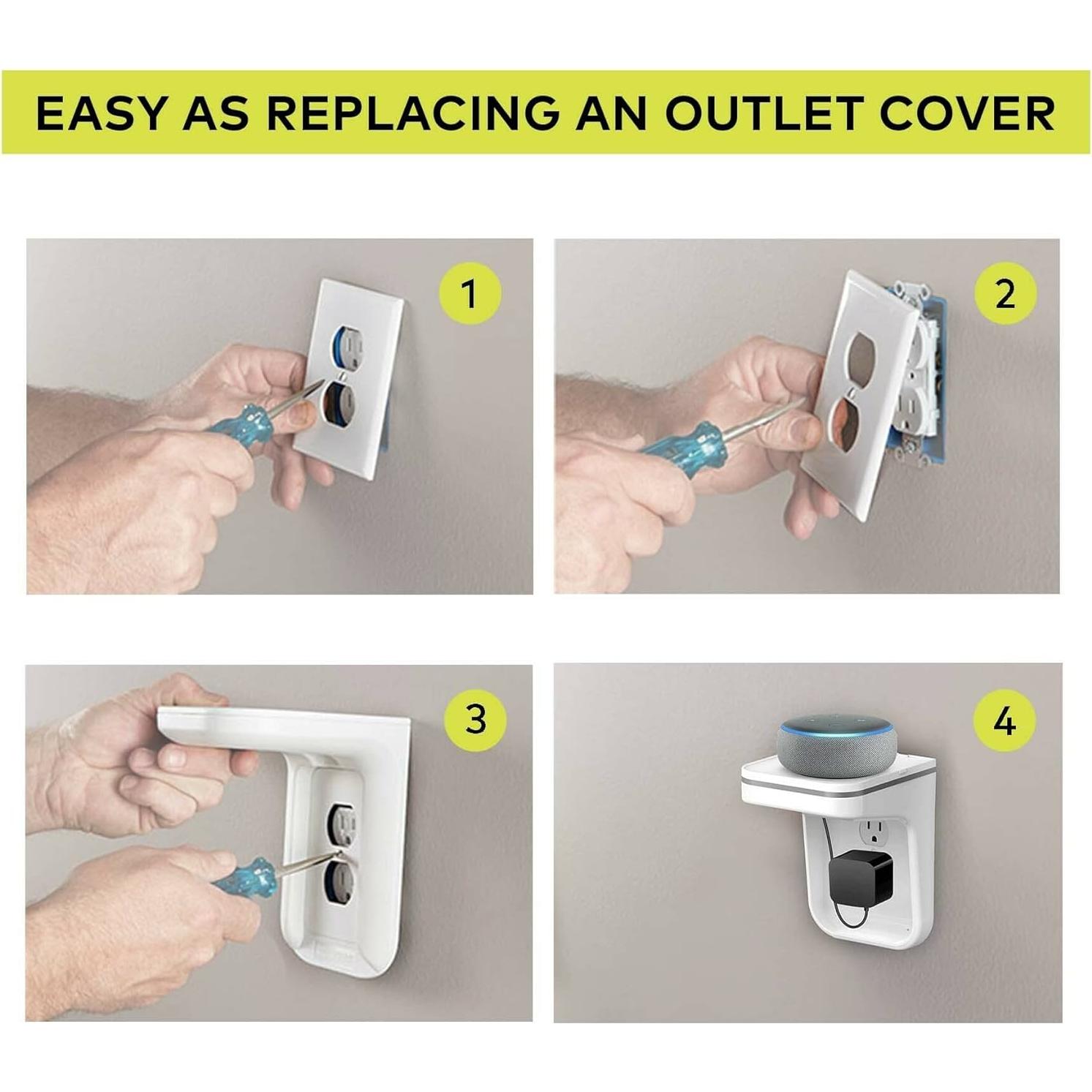 Estante de Pared Knox Gear con Gestión de Cables - Blanco (Paquete de 2)