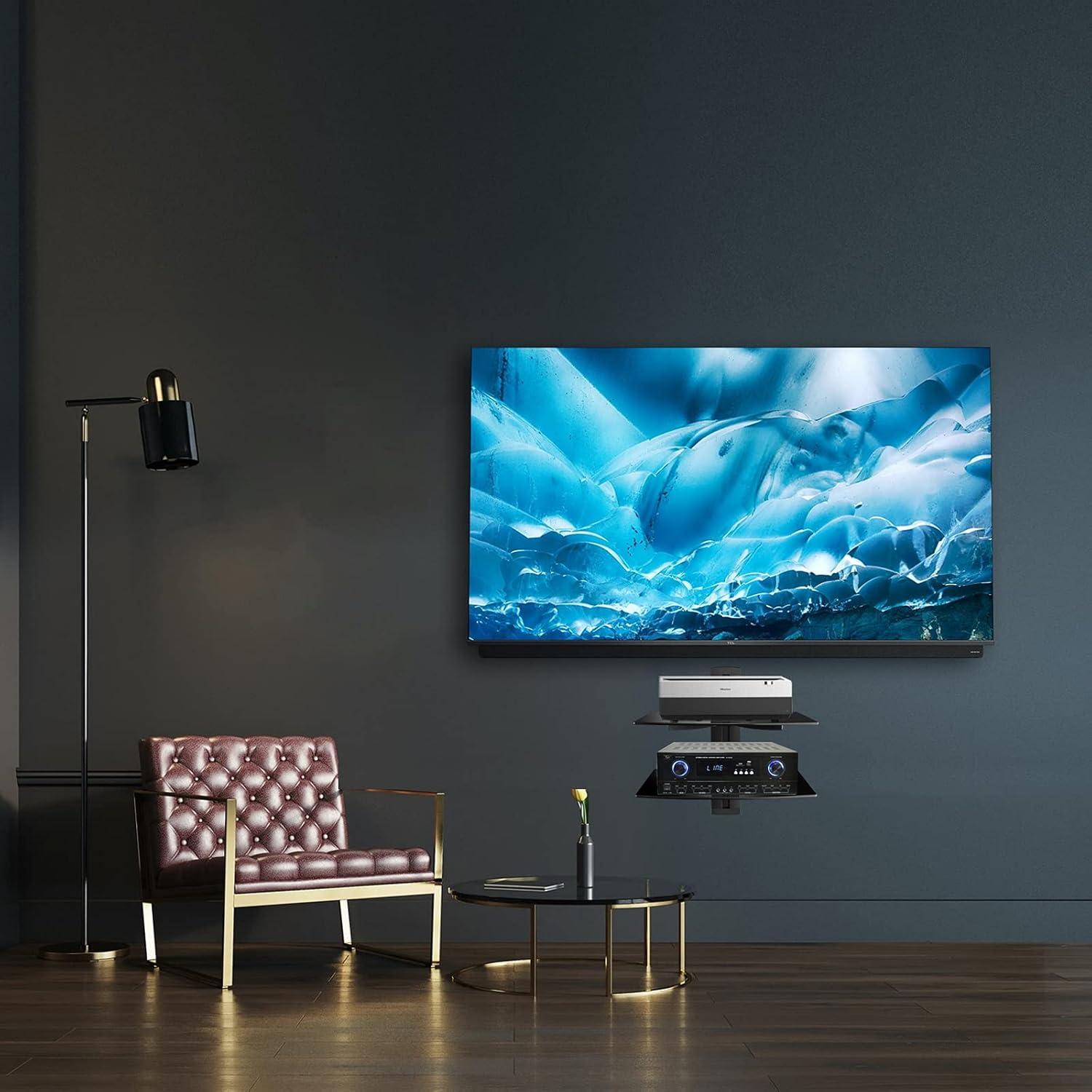 Soporte de Estante Flotante Suptek CS202, 2 Estantes, Negro