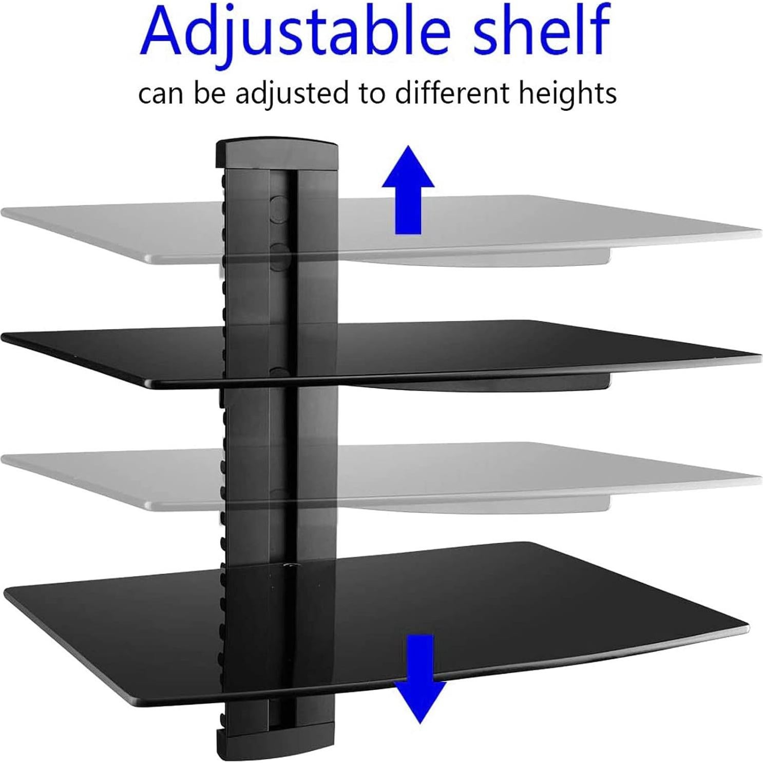 Soporte de Estante Flotante Suptek CS202, 2 Estantes, Negro