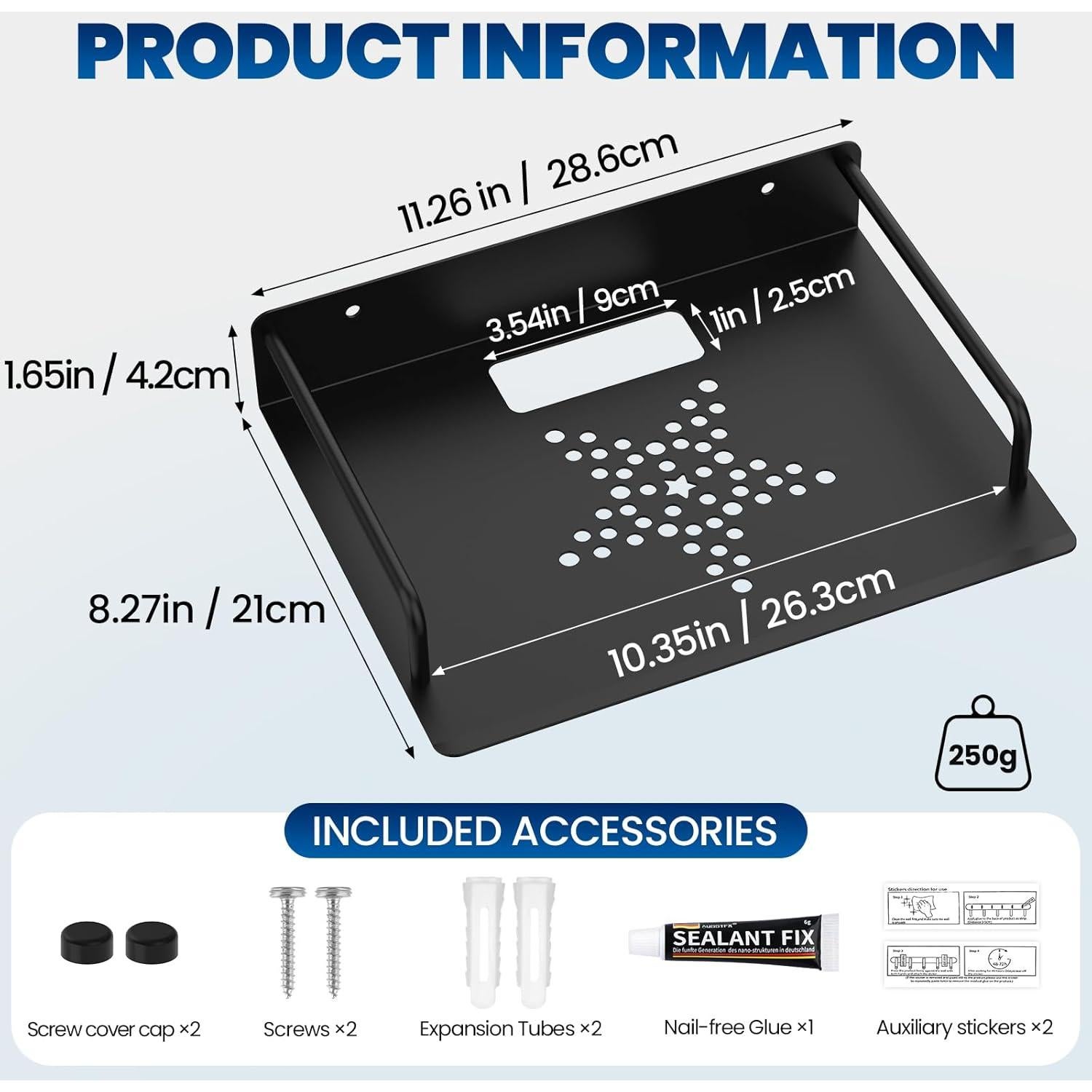 Estante Flotante Laowu 28.6cm para Proyector y Router Wifi