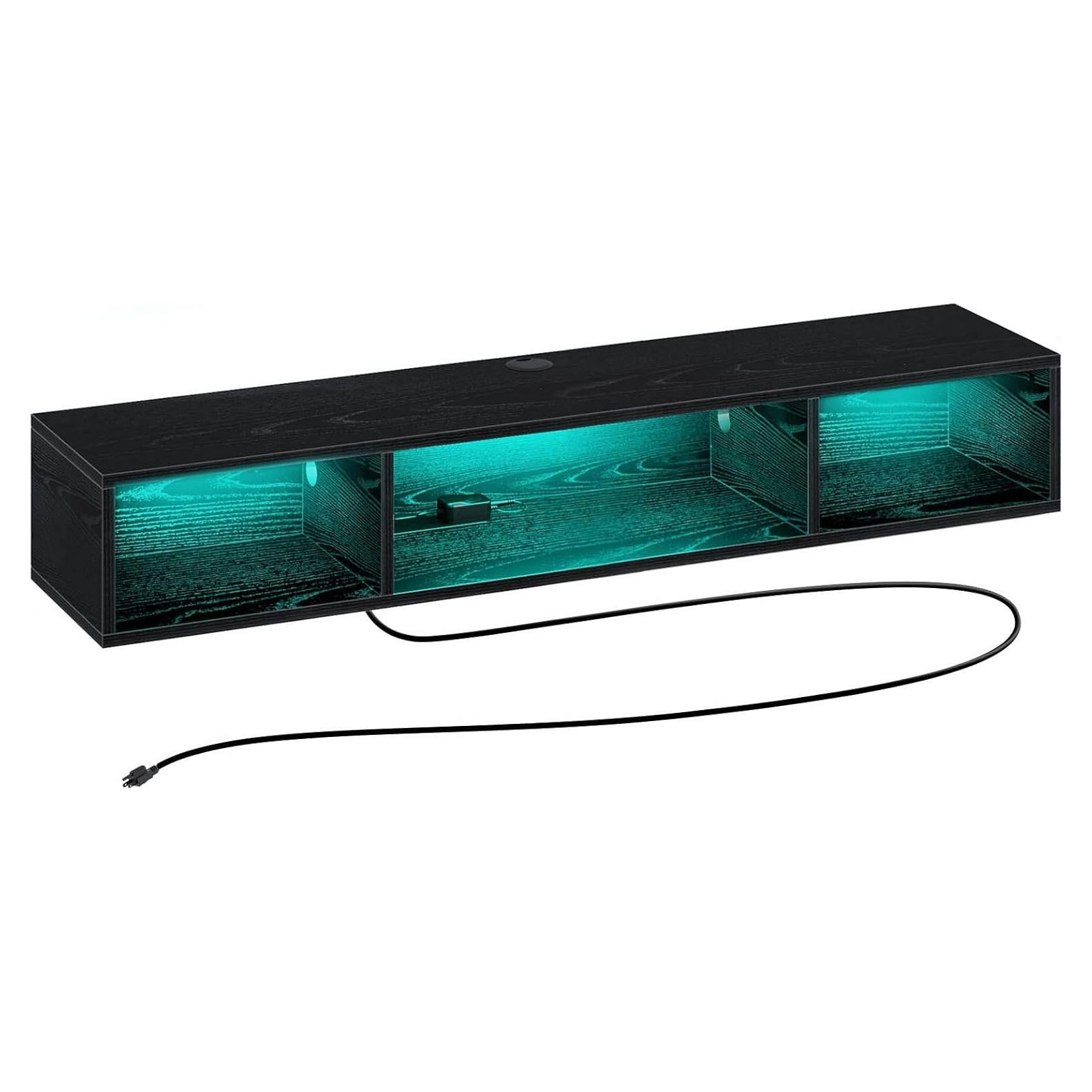 Soporte de TV Rolanstar 120 cm con luces LED y toma de corriente