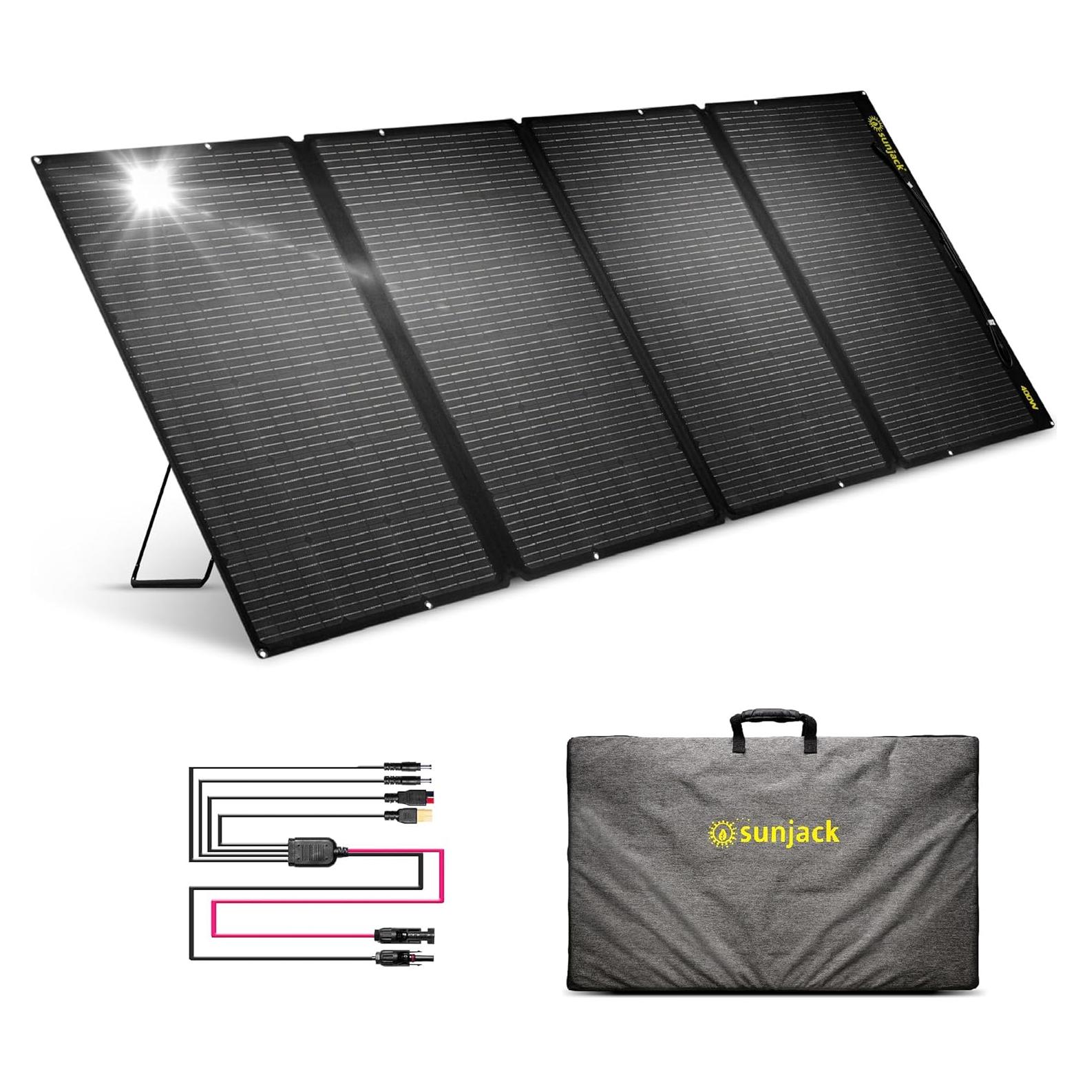 Cargador Solar SunJack 400W Plegable Impermeable 48V