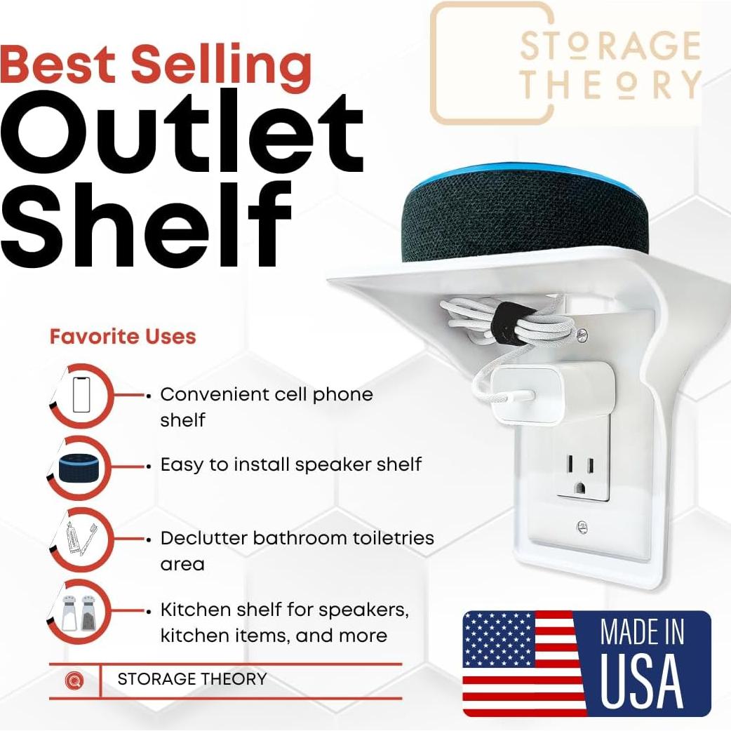 Estante de Pared Power Perch Storage Theory - Blanco, 4.5 kg