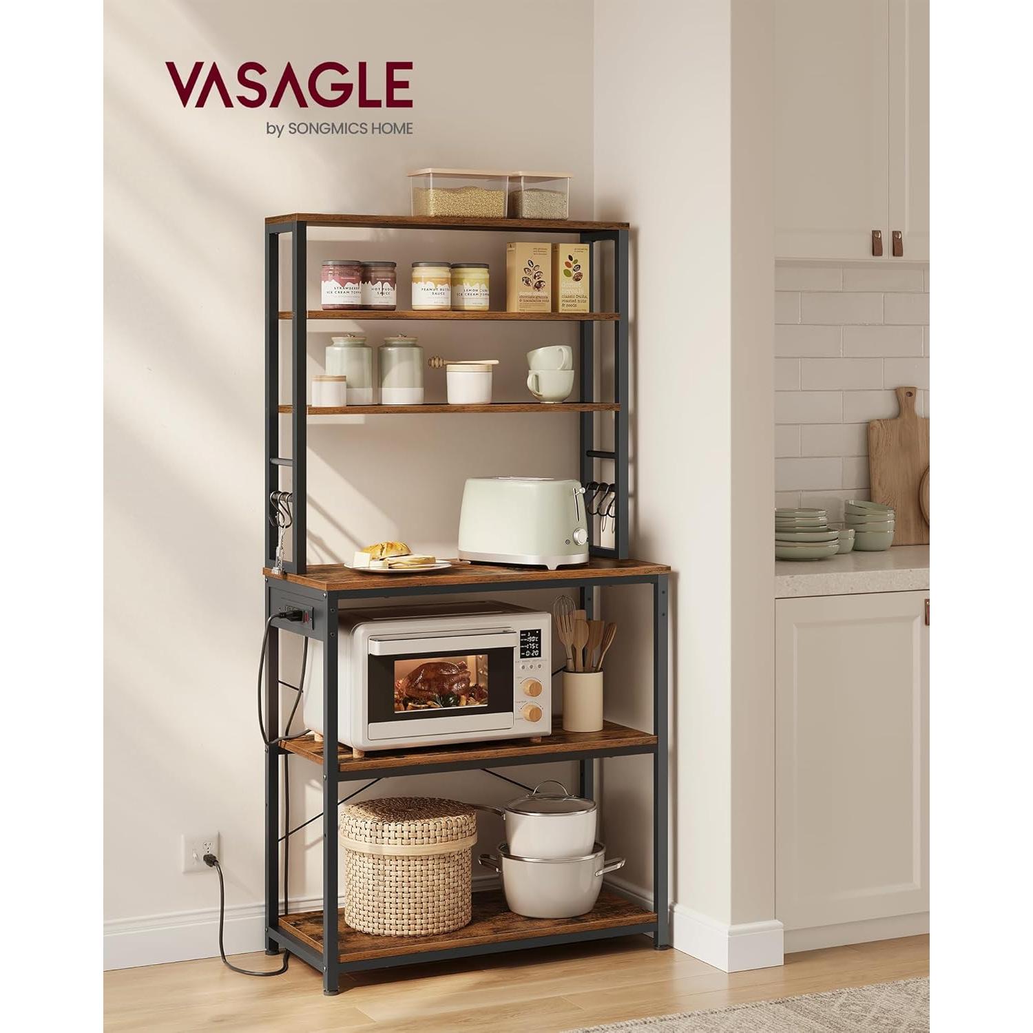 Estante para Panaderos VASAGLE 6 Niveles con Toma de Corriente