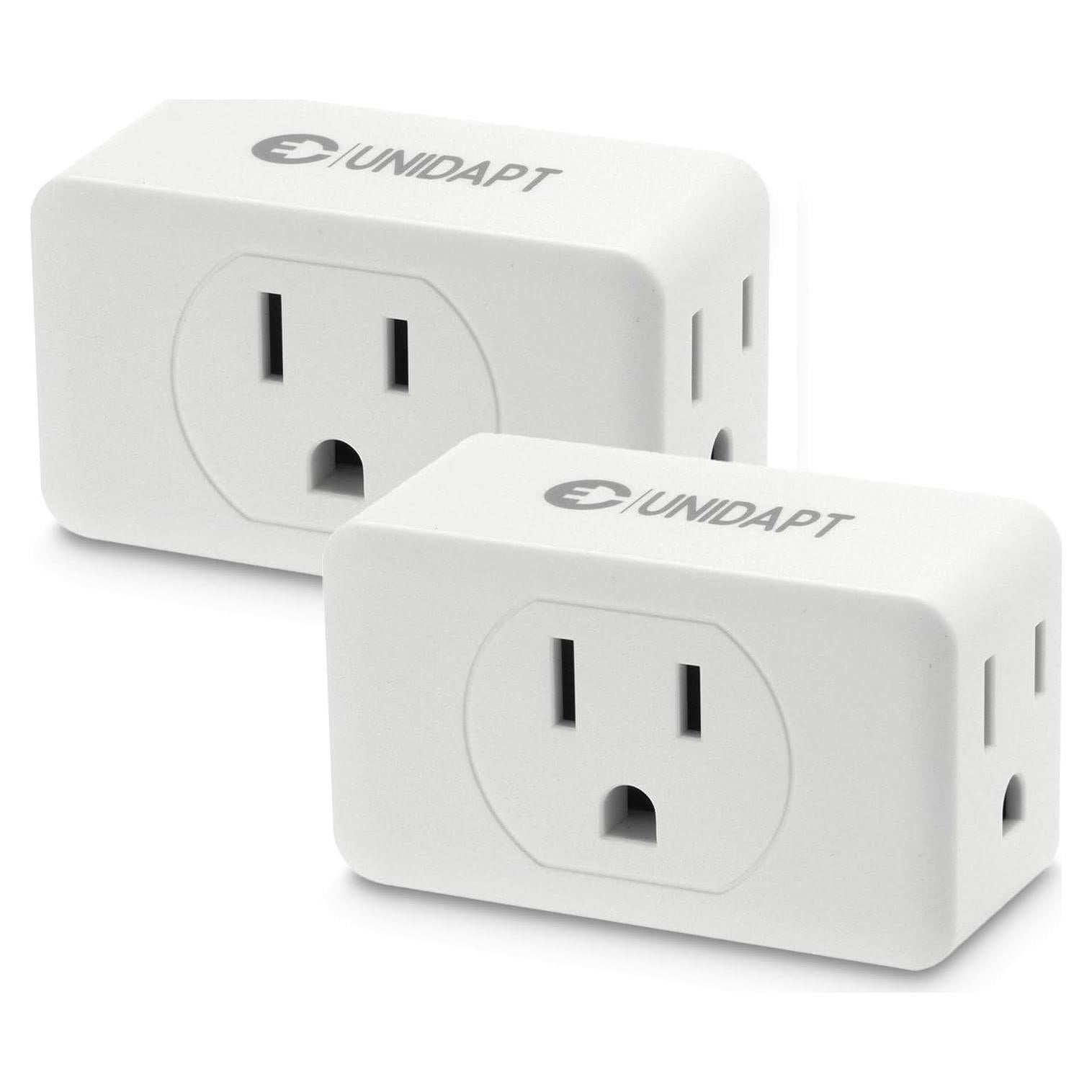 Adaptador de Pared Unidapt 3 Salidas con Tierra - Extensor Compacto