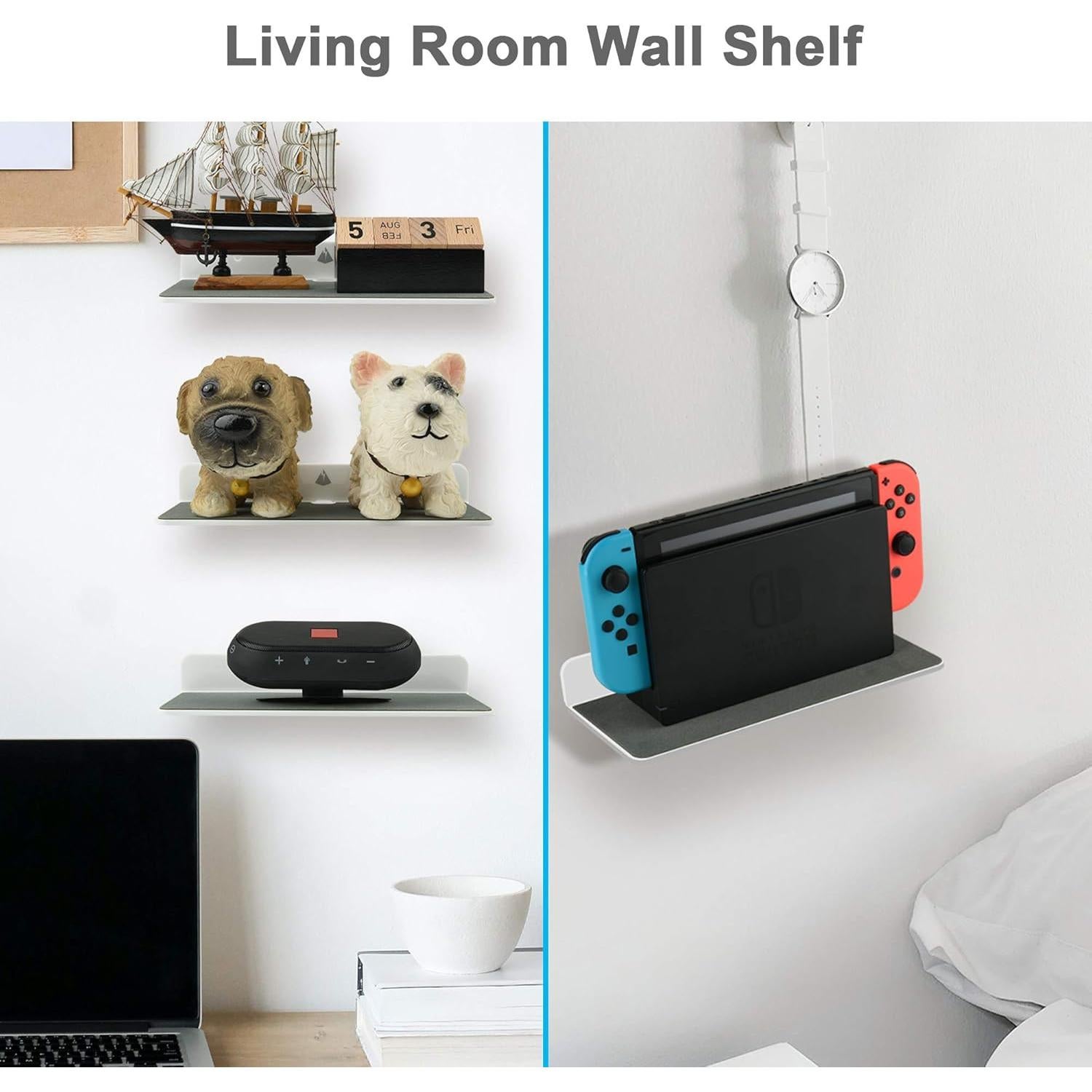 Soporte de Estante de Pared TXEsign Blanco para Altavoces 23 cm