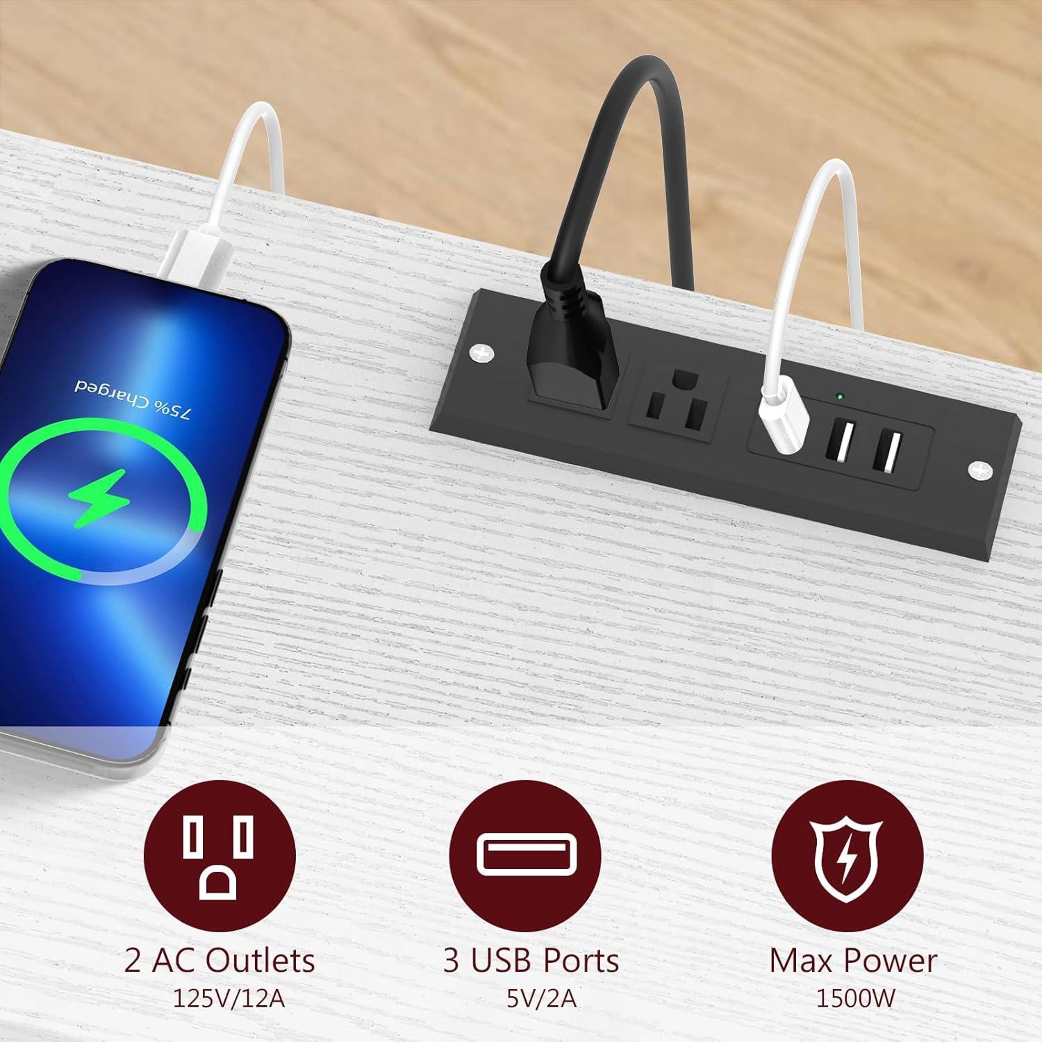 Soporte de TV flotante Fogein 120x30 cm con toma de corriente