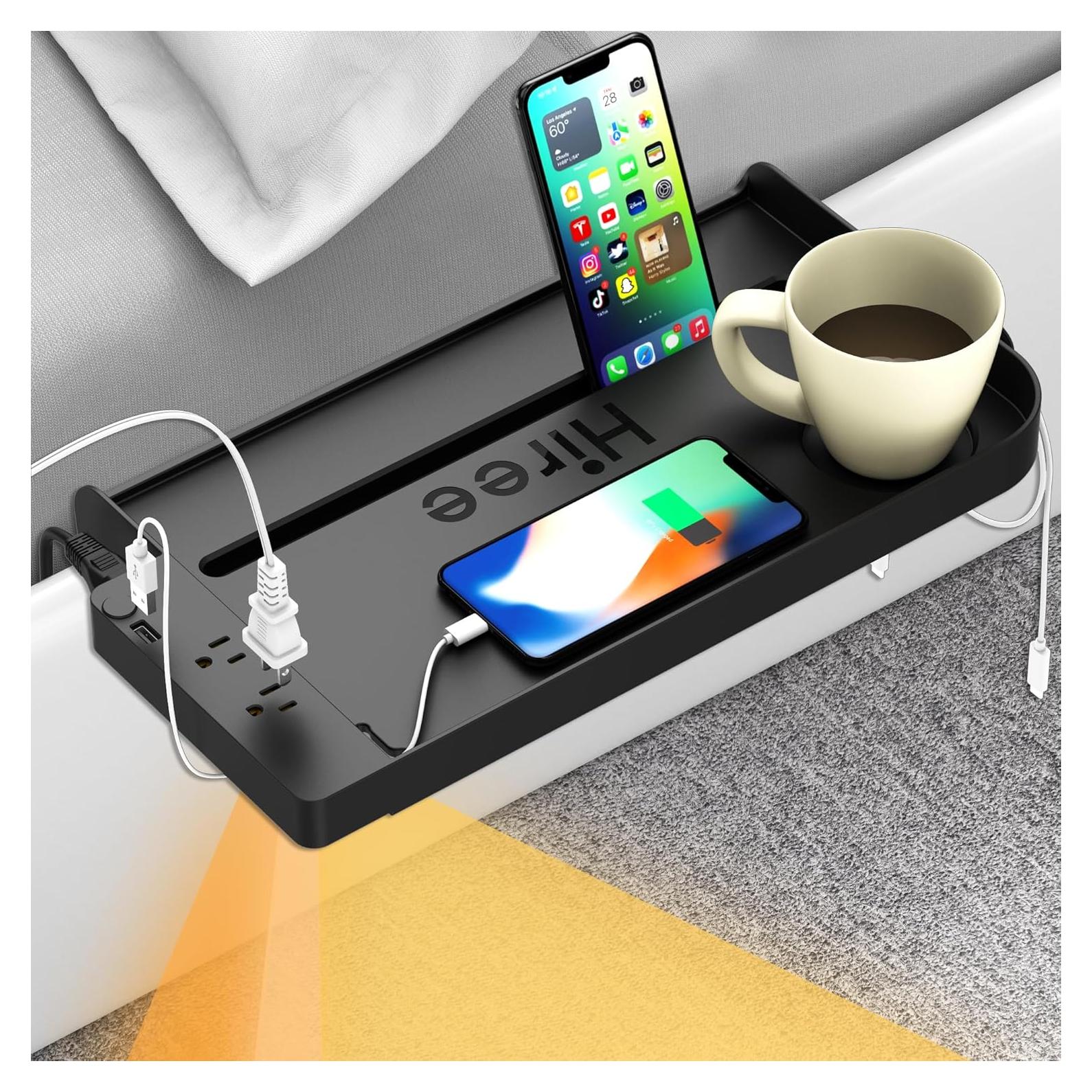 Estante Lateral para Cama Litera Hiree con Carga USB y Enchufes