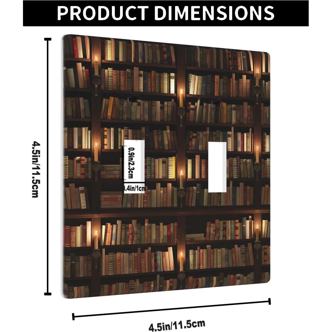 Placa de Pared Decorativa Doble Palanca Pznen Estante de Libros