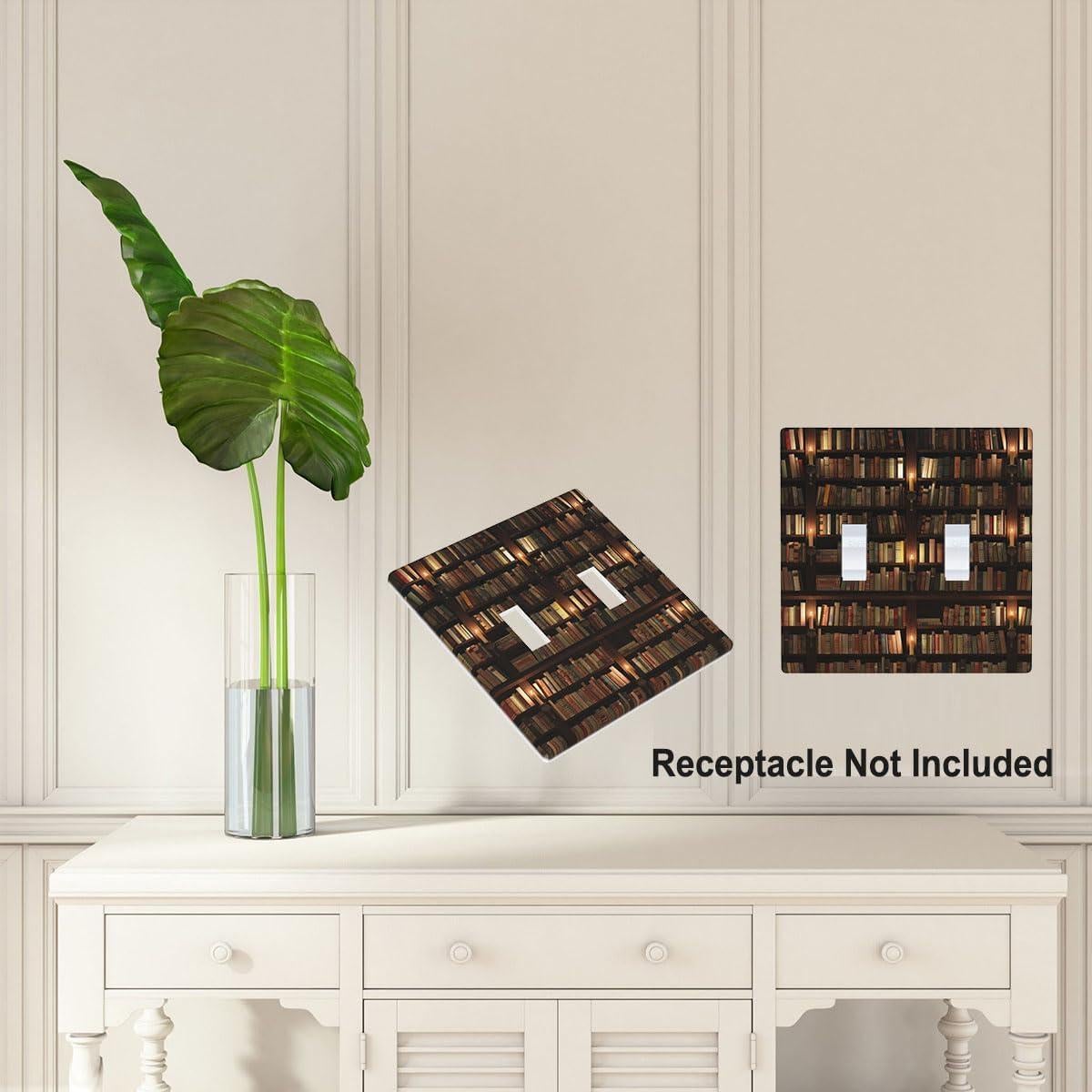 Placa de Pared Decorativa Doble Palanca Pznen Estante de Libros