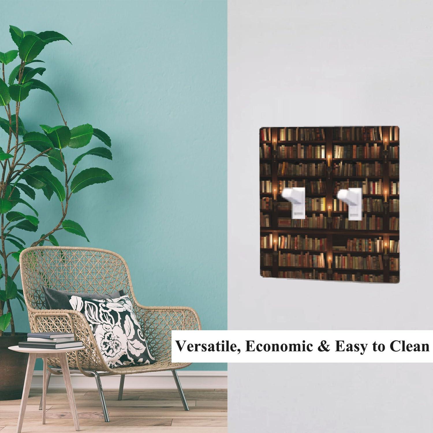 Placa de Pared Decorativa Doble Palanca Pznen Estante de Libros