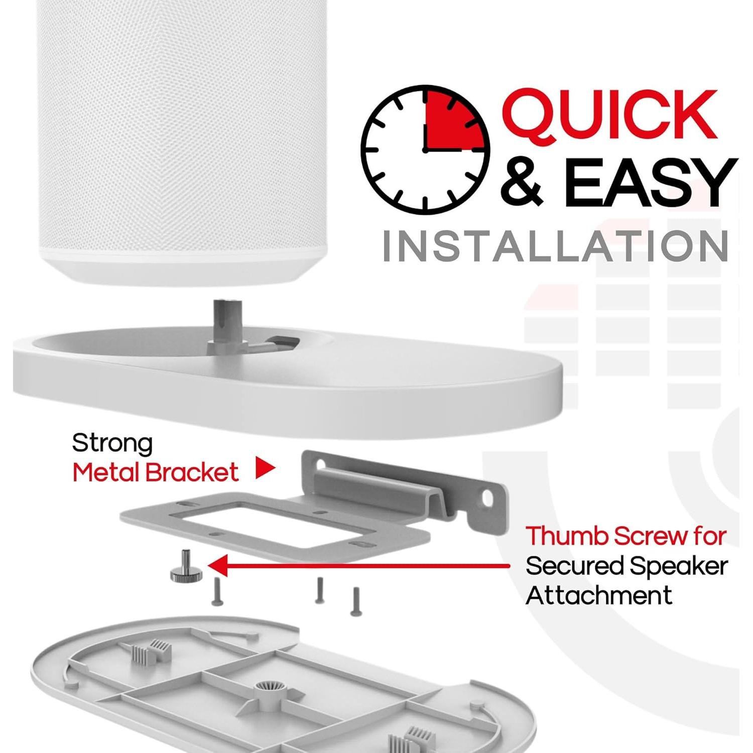 Soporte de Pared Soundbass para Altavoz Sonos ERA100 Blanco