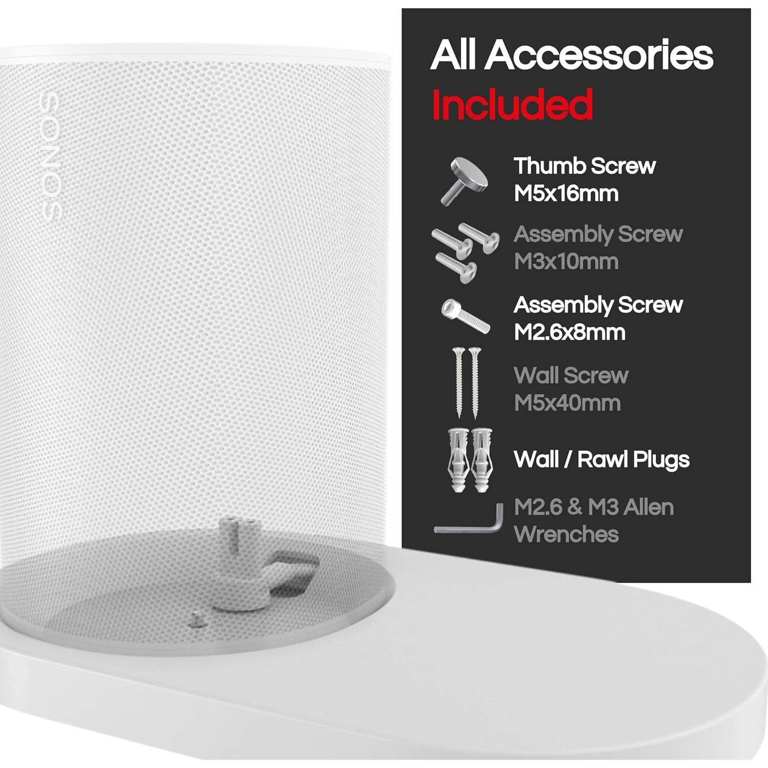 Soporte de Pared Soundbass para Altavoz Sonos ERA100 Blanco