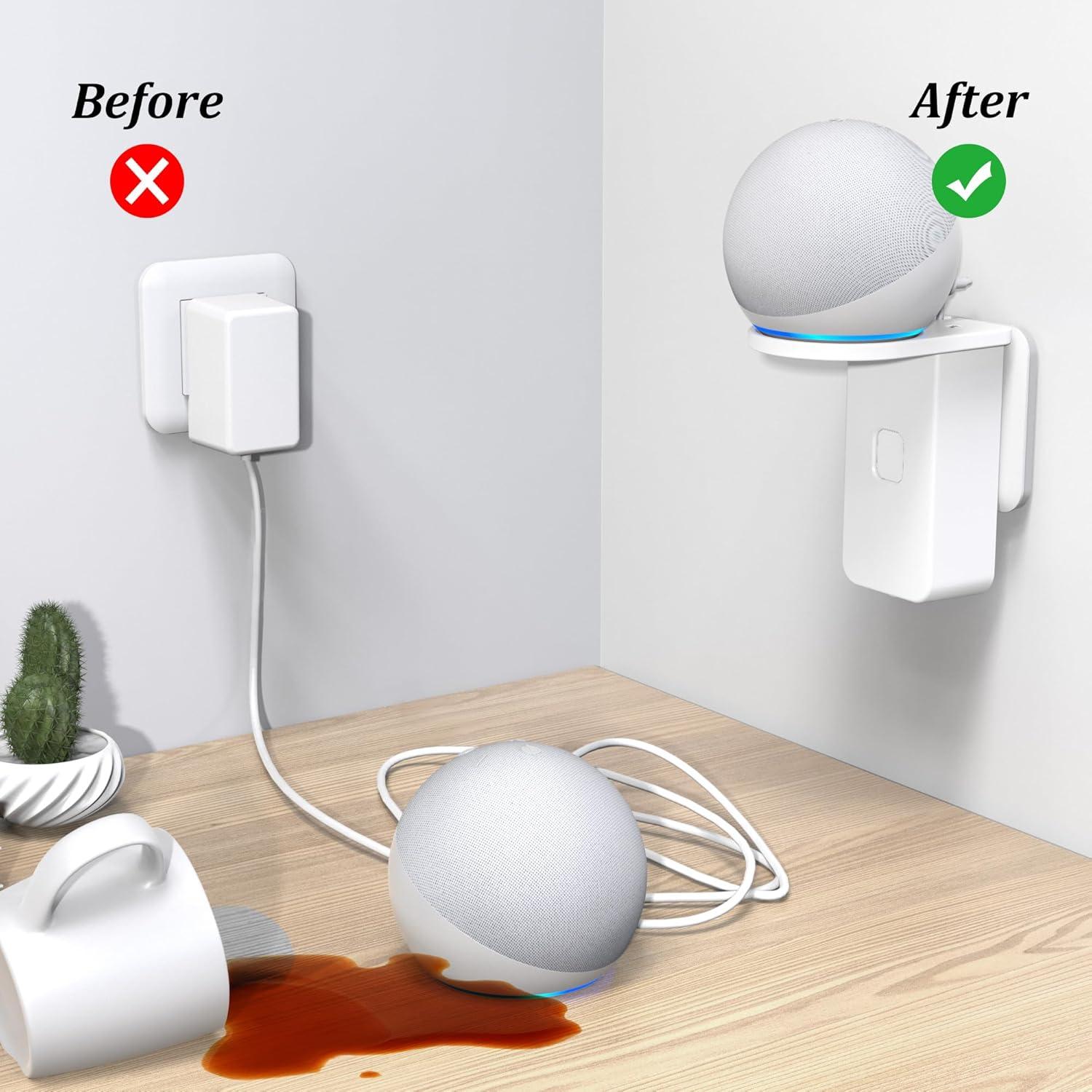 Soporte de Pared PlusAcc para Dot 5ta Gen y Nest Mini - Blanco