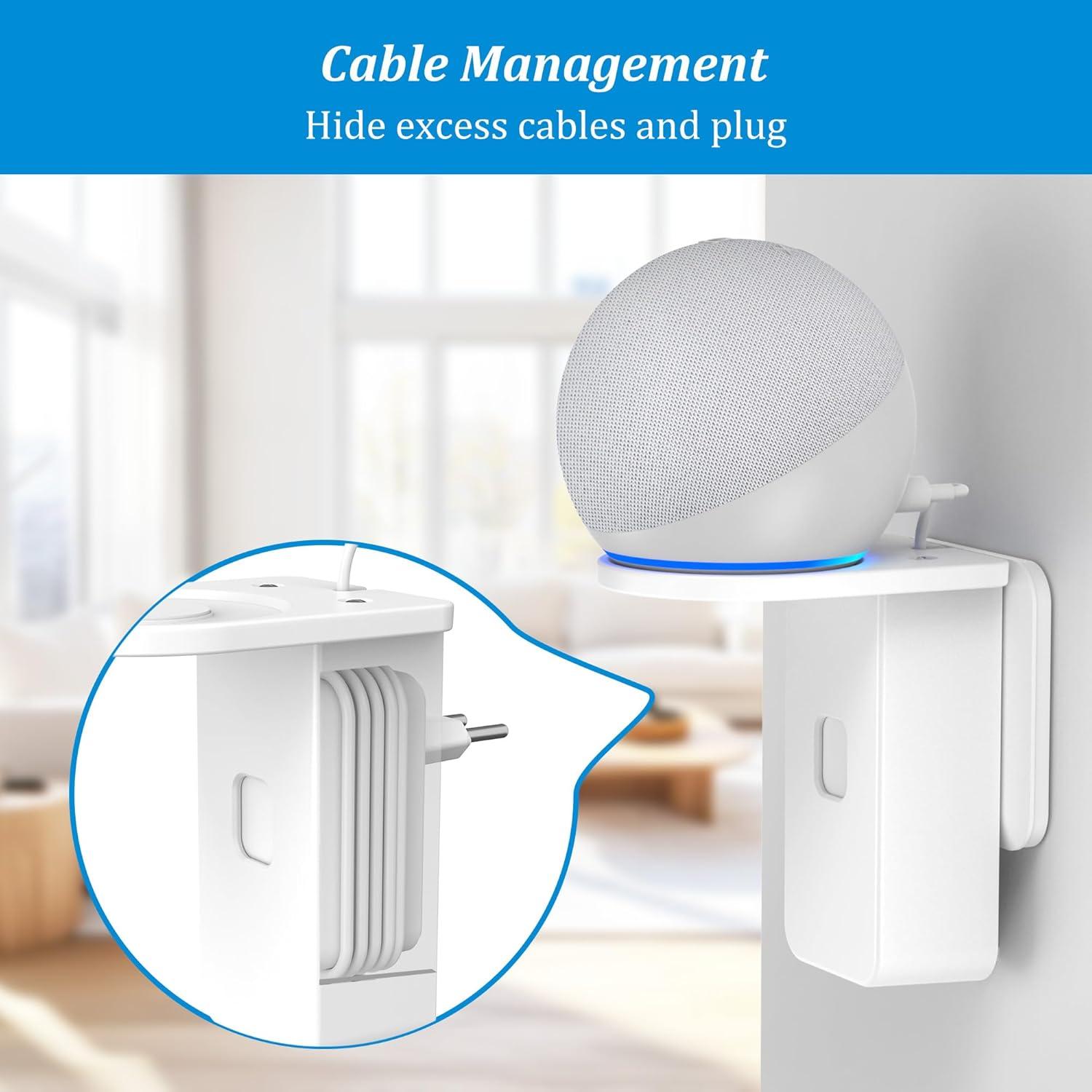 Soporte de Pared PlusAcc para Dot 5ta Gen y Nest Mini - Blanco