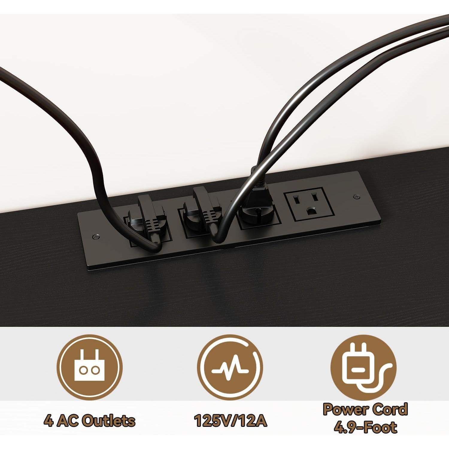 Soporte de TV Flotante IBUYKE con Toma de Corriente 111.8 cm