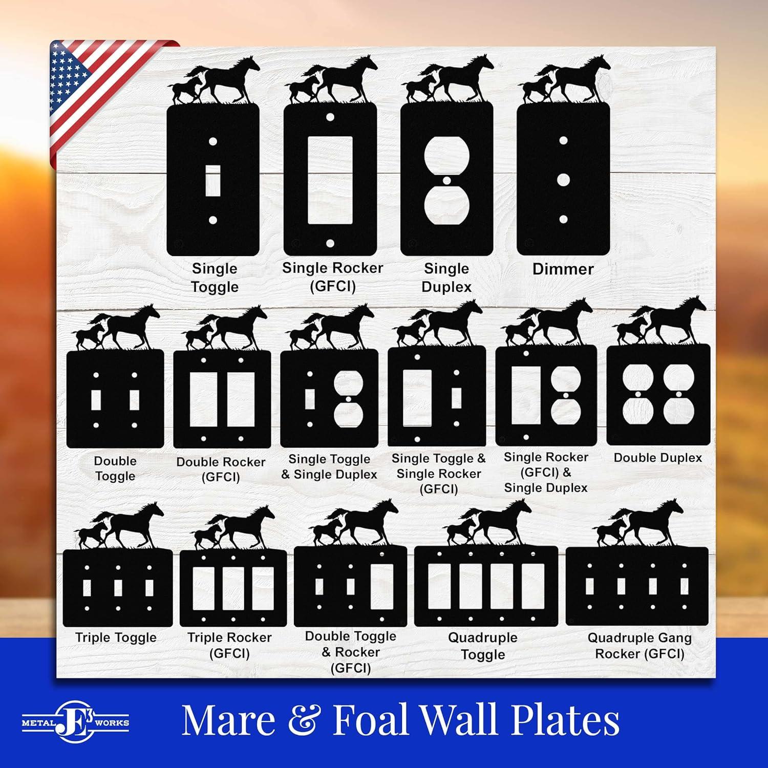 Placa de Pared Doble Poder Negro Innovative Fabricators