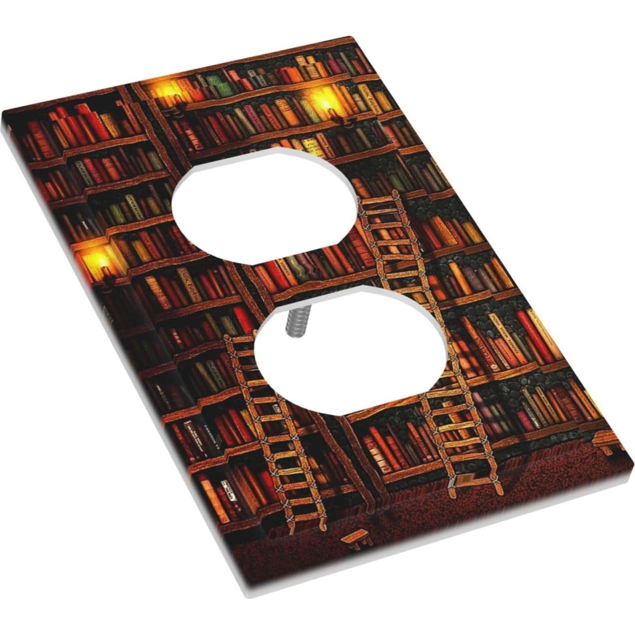 Placa de Interruptor Decorativa Yamxbfa 1 Gang Estante Libros