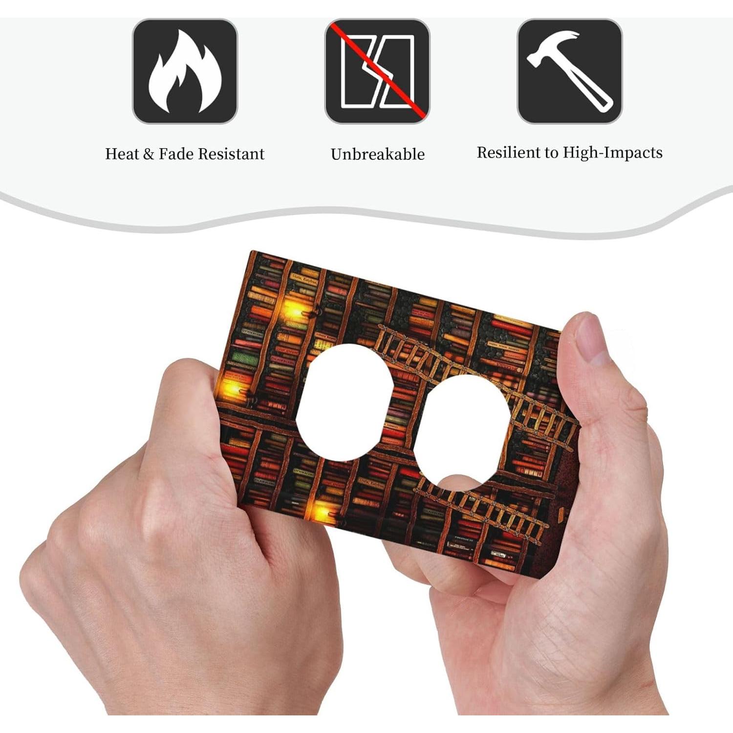 Placa de Interruptor Decorativa Yamxbfa 1 Gang Estante Libros