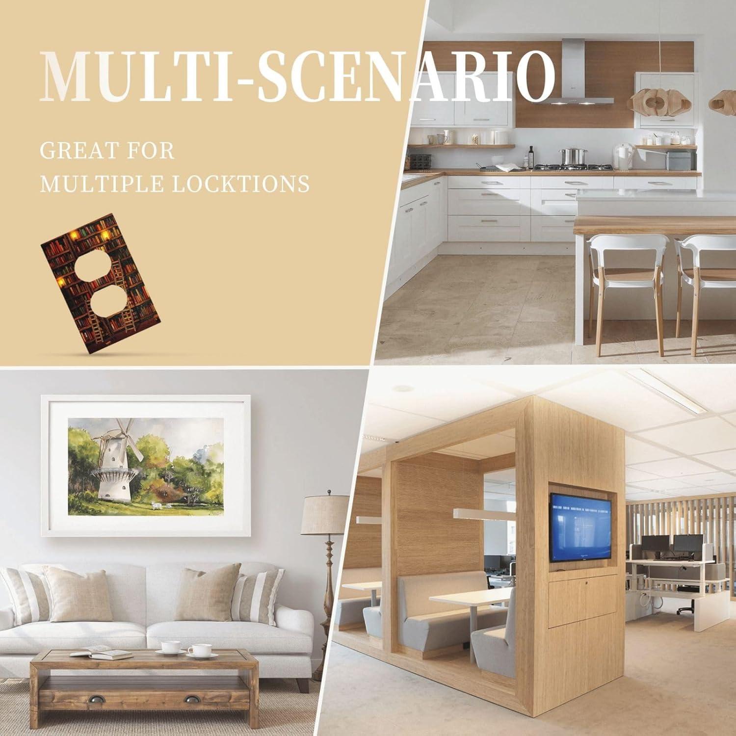 Placa de Interruptor Decorativa Yamxbfa 1 Gang Estante Libros