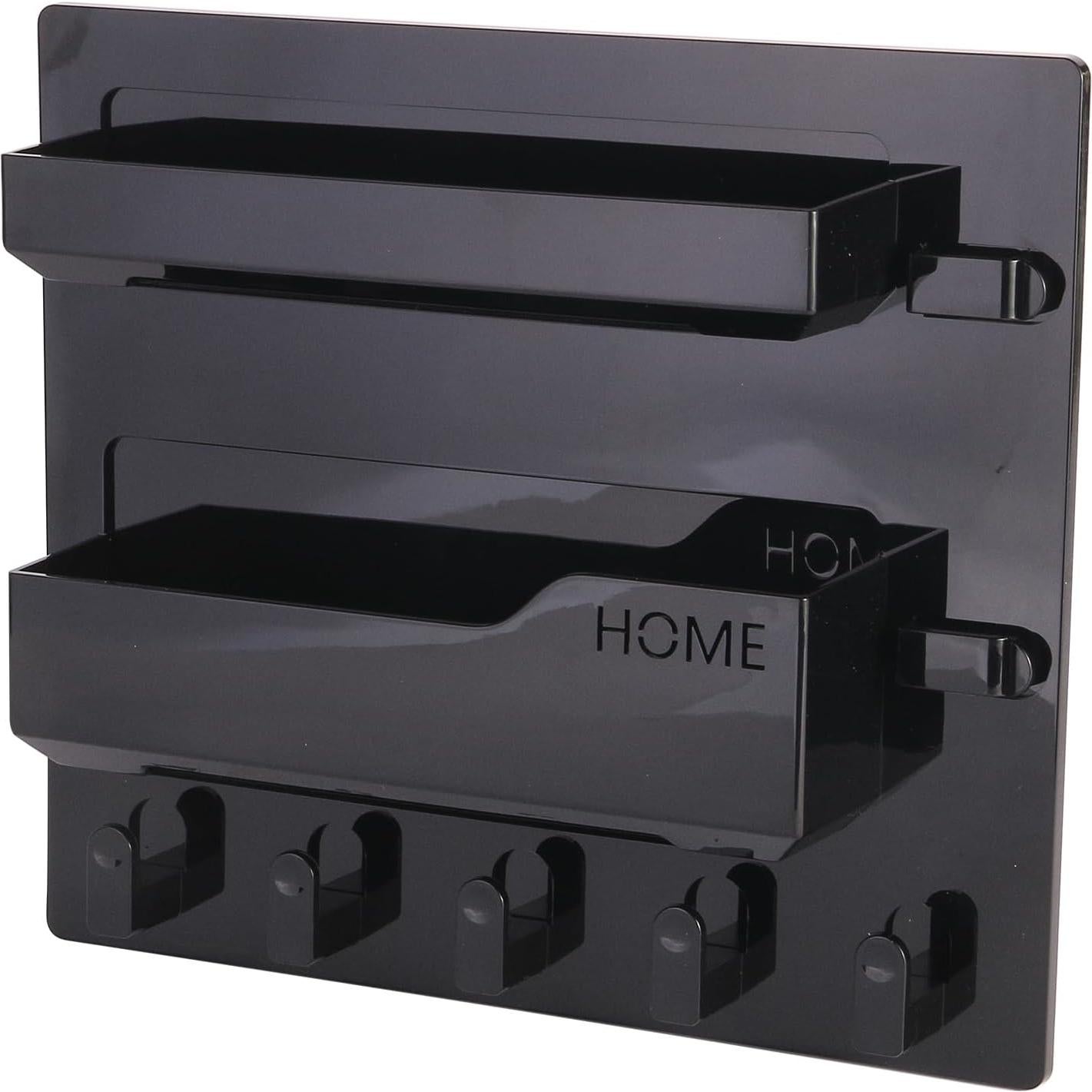 Estante de Pared Meaocer para Cama - Organizador Negro 2 Estantes