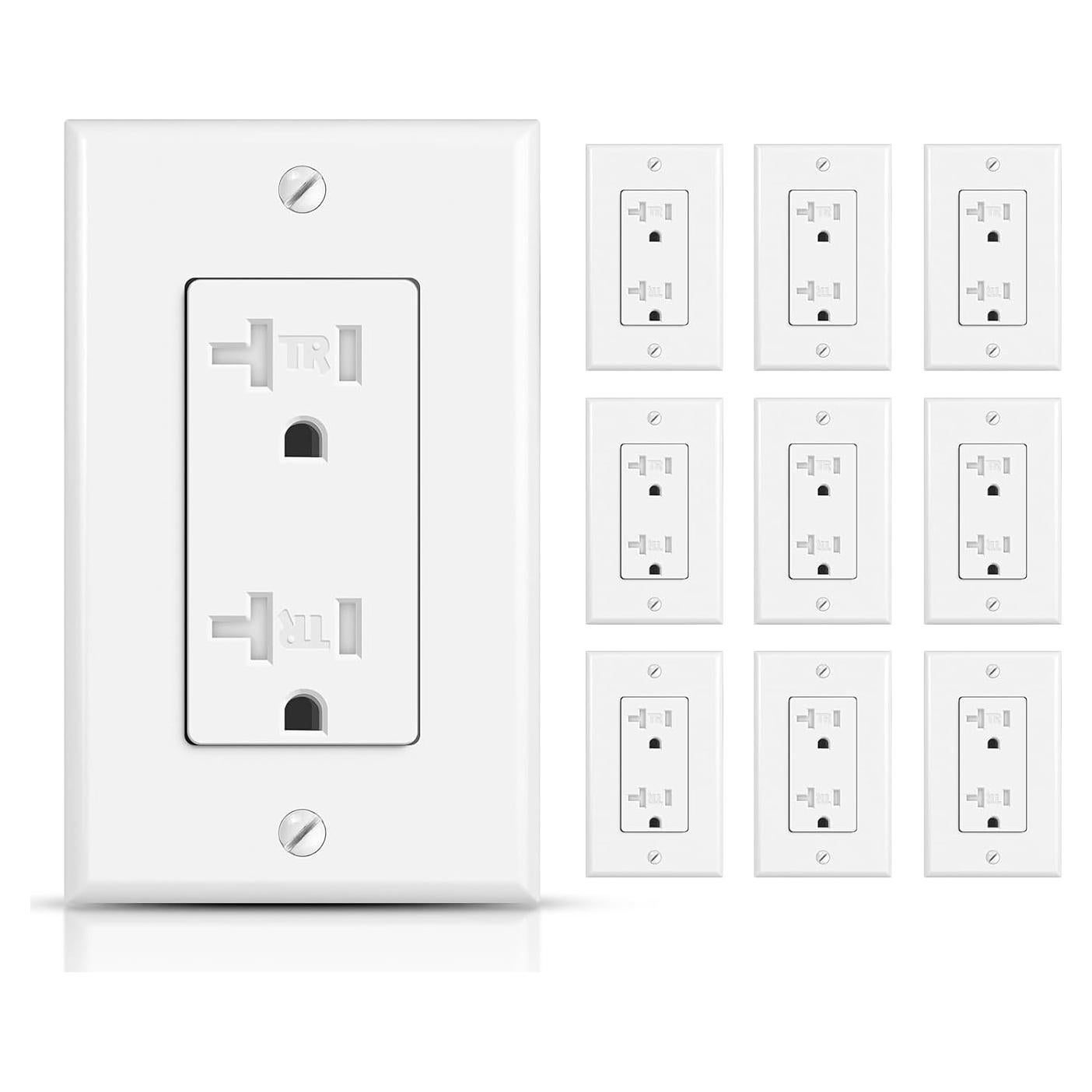 Toma de Corriente 20A TOPELER Blanca Resistente a Manipulaciones