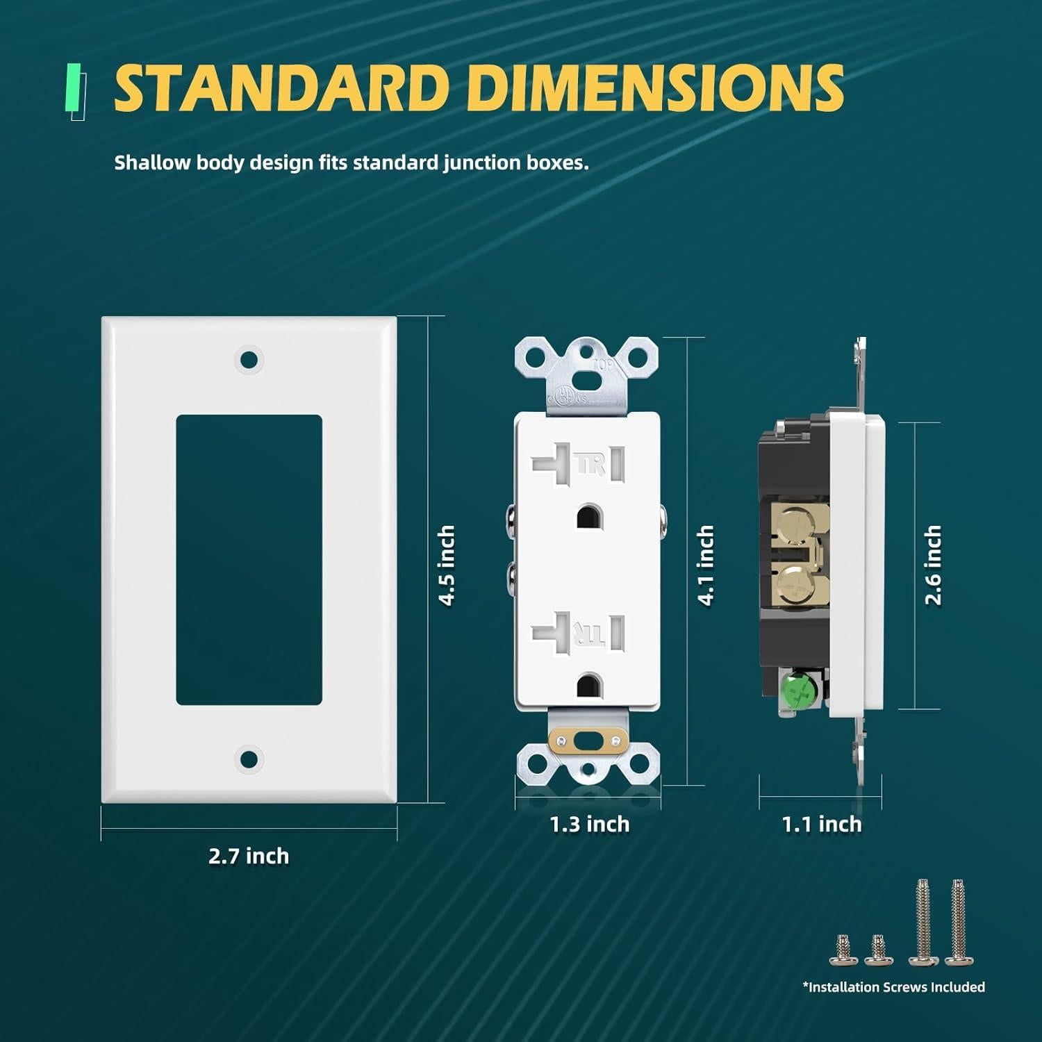 Toma de Corriente 20A TOPELER Blanca Resistente a Manipulaciones