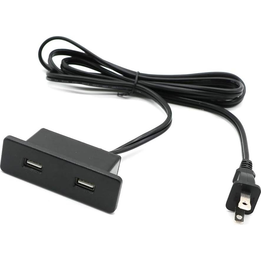 Toma de Corriente USB 4 LEAF PT-0048 2 Puertos 2.1A Negra