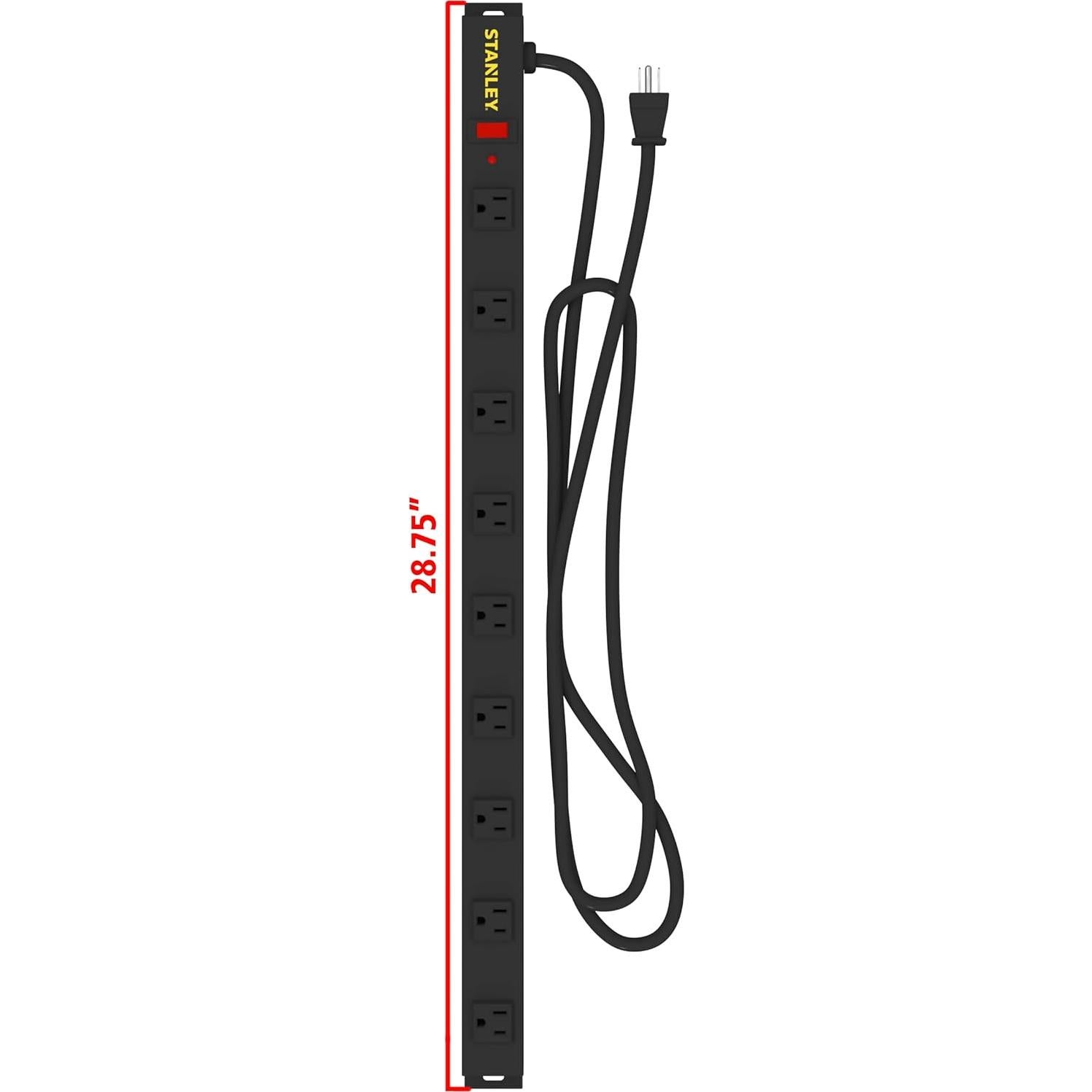 Regleta de Sobretensión STANLEY 31610 9 Salidas 600 Julios 1.83m