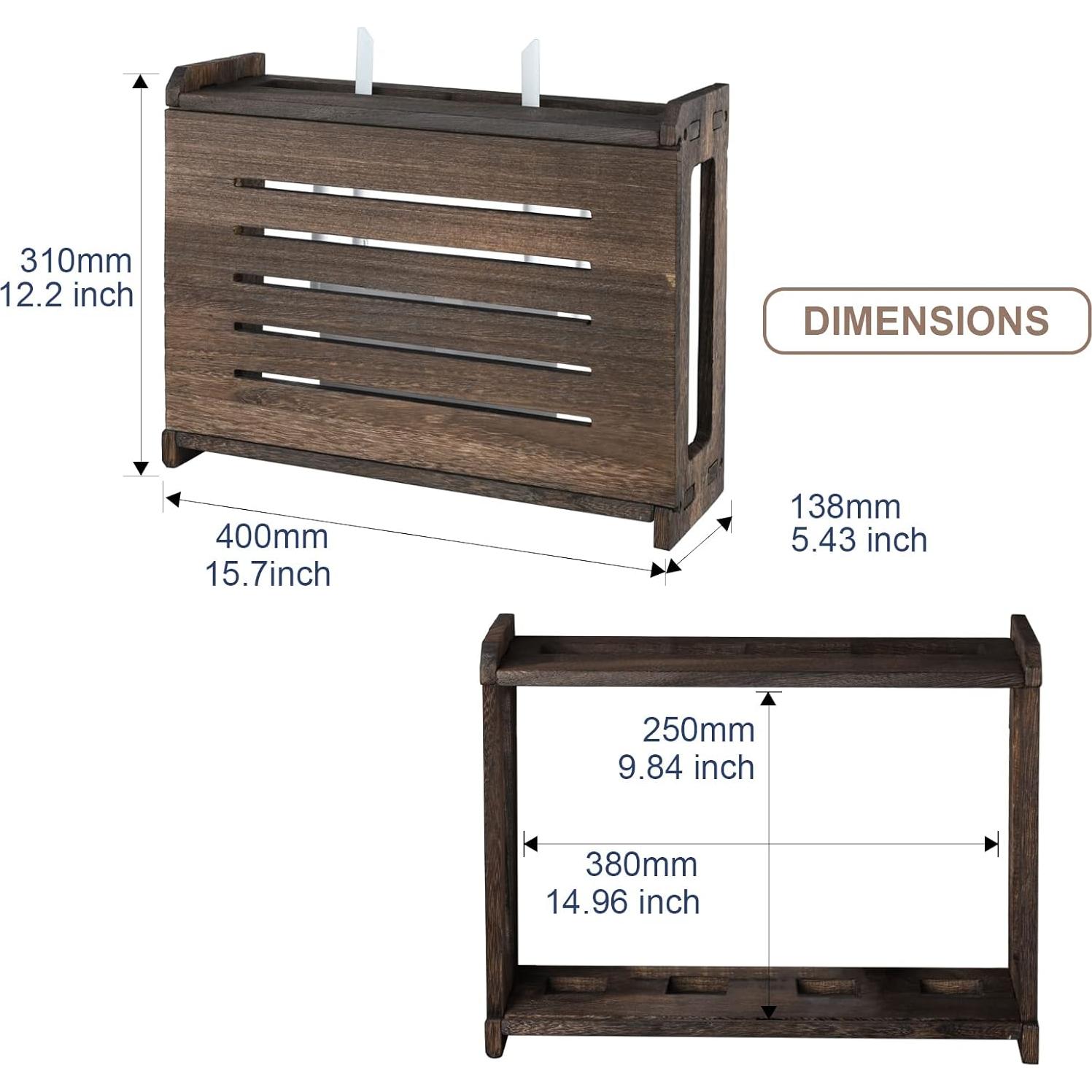 Estante de Madera BEARUT para Router y Regleta 37.8x24.9x13.7 cm