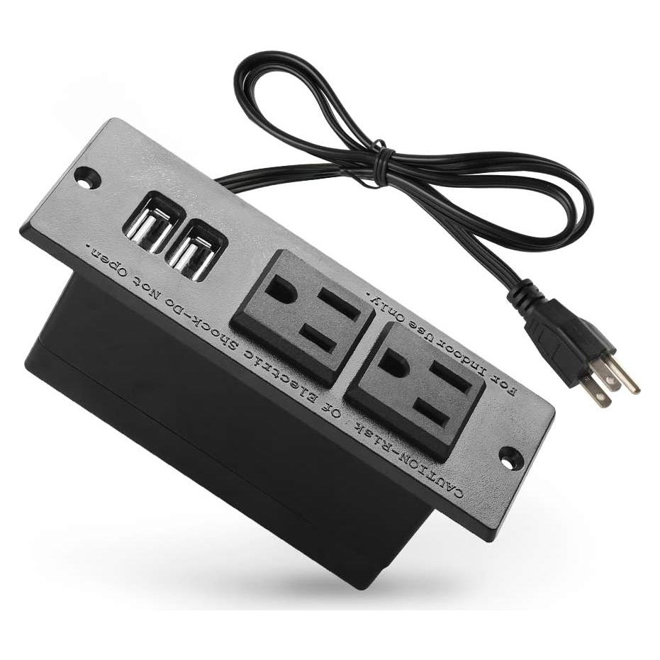 Toma de Corriente Empotrada Maggie con 2 Salidas y 2 USB