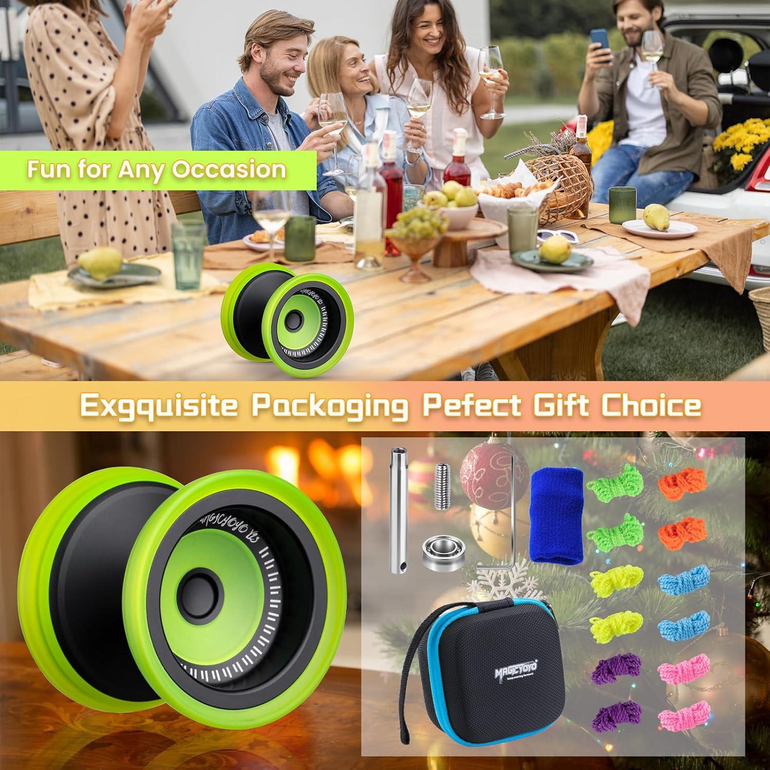 Yoyo Bi-Material MAGICYOYO V13 Deepspin Negro y Amarillo