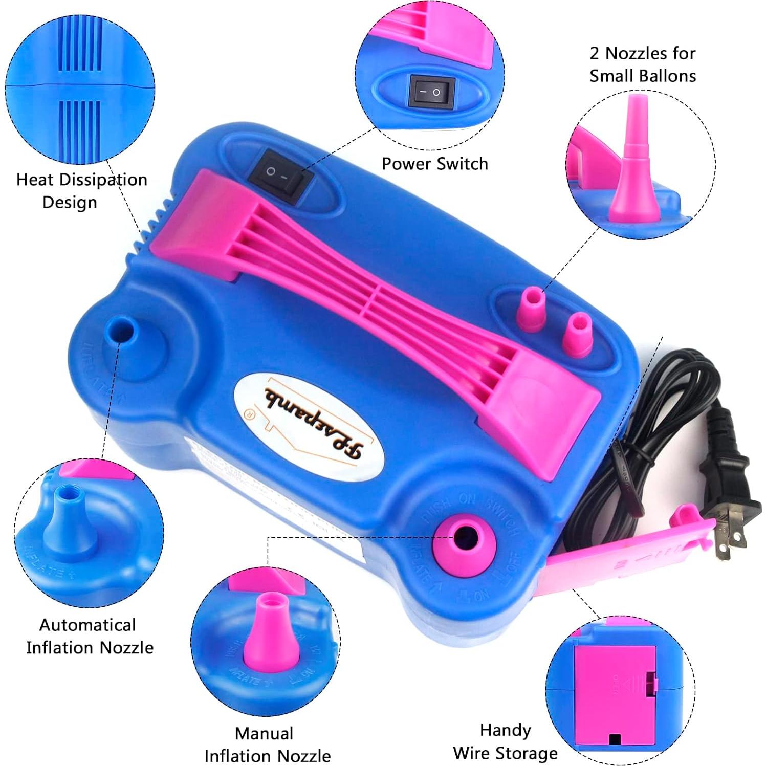 Bomba de Globos Eléctrica FLSEPAMB Doble Boquilla 600W