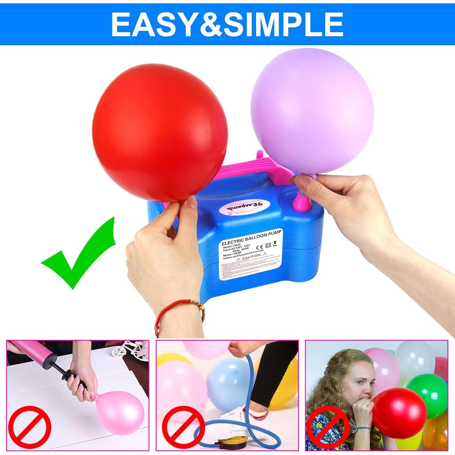 Bomba de Globos Eléctrica FLSEPAMB Doble Boquilla 600W