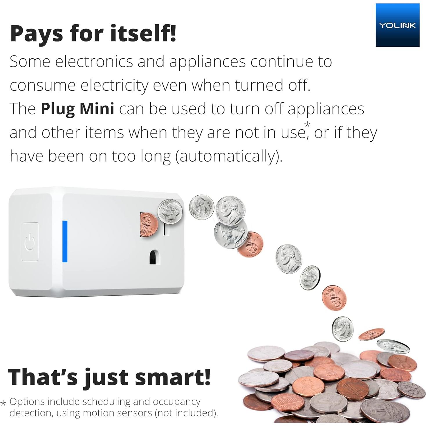 Enchufe Inteligente YoLink YS6604-UC, Control Remoto, 402m