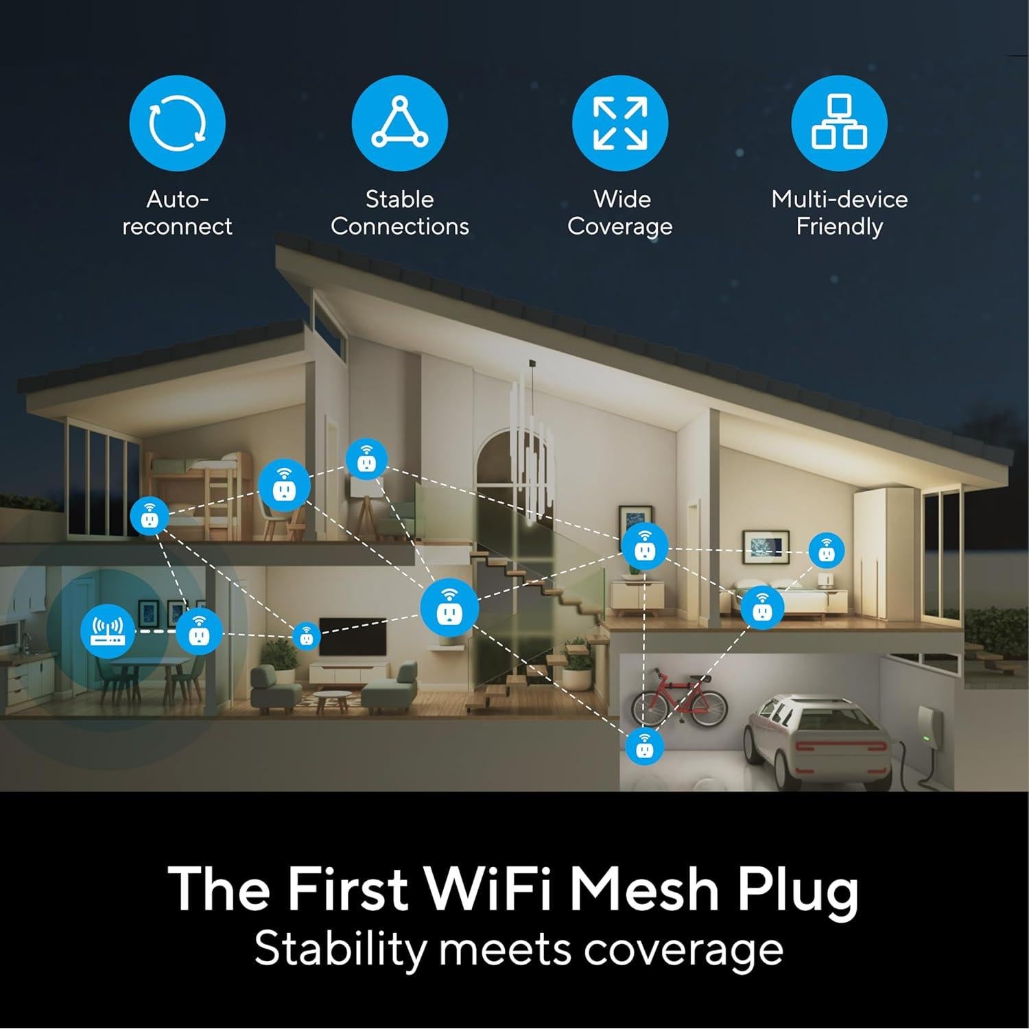 Enchufe Inteligente UTEC 15A Wi-Fi 2.4GHz Control Remoto