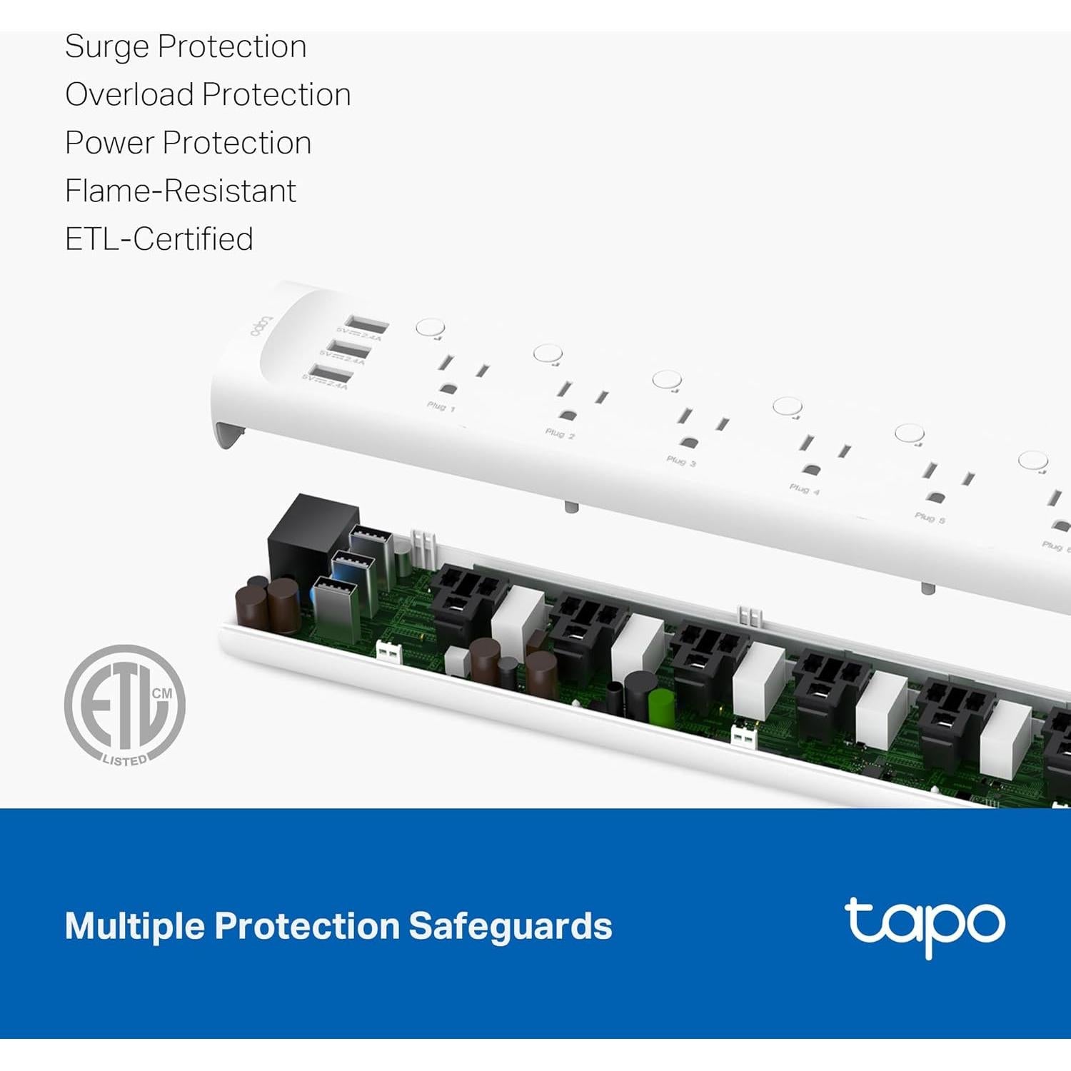 Regleta Inteligente TP-Link Tapo P316M 6 Salidas CA y 3 USB