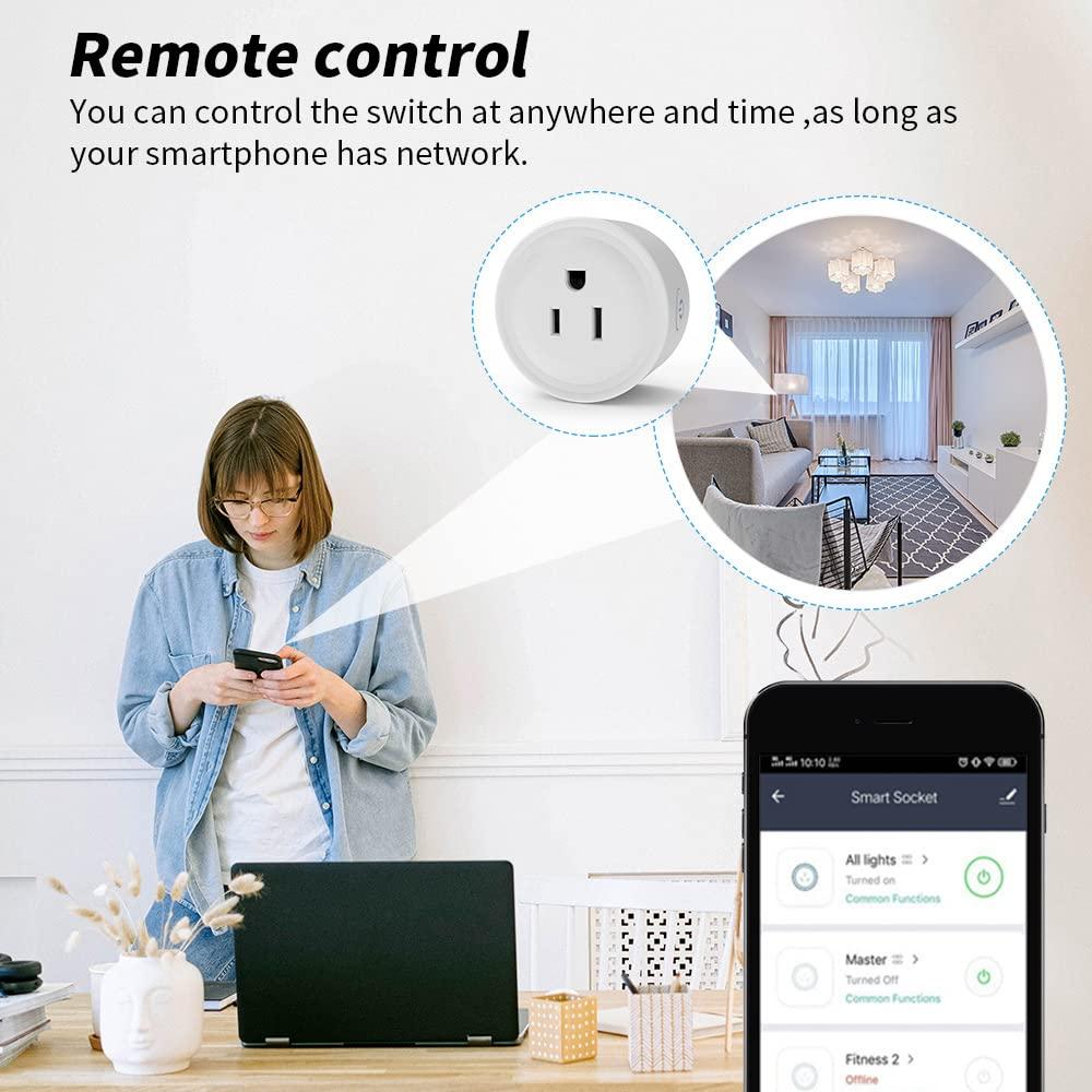 Enchufe Inteligente Wi-Fi Mini 16A PBDQ, Control Remoto y Temporizador