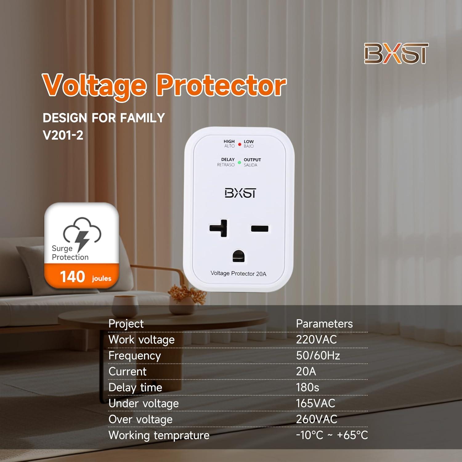 Protector de Sobretensión BXST 220V 20A 140J para Electrodomésticos