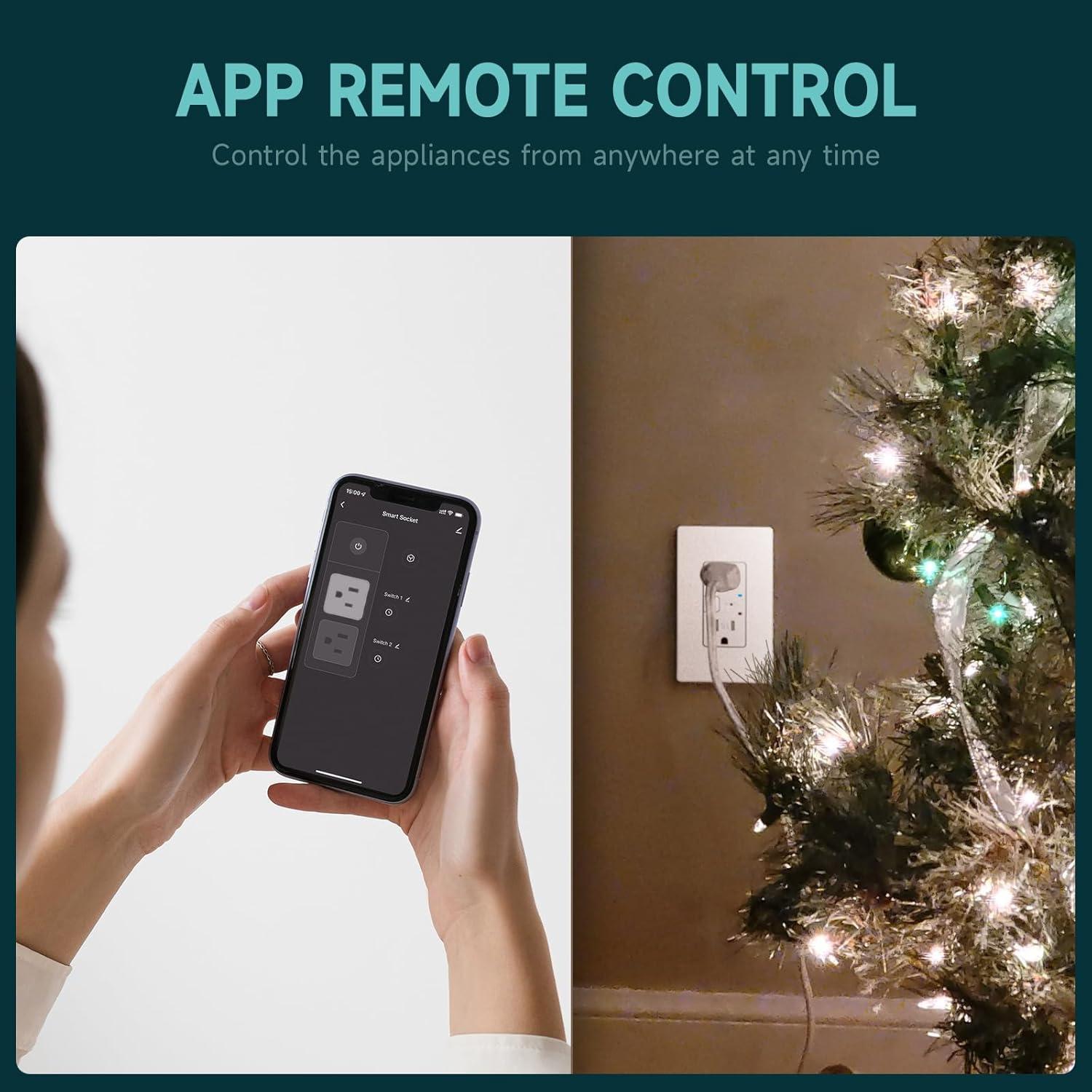 Enchufe Inteligente TOPELER WiFi 2 Puertos Control Individual 15A