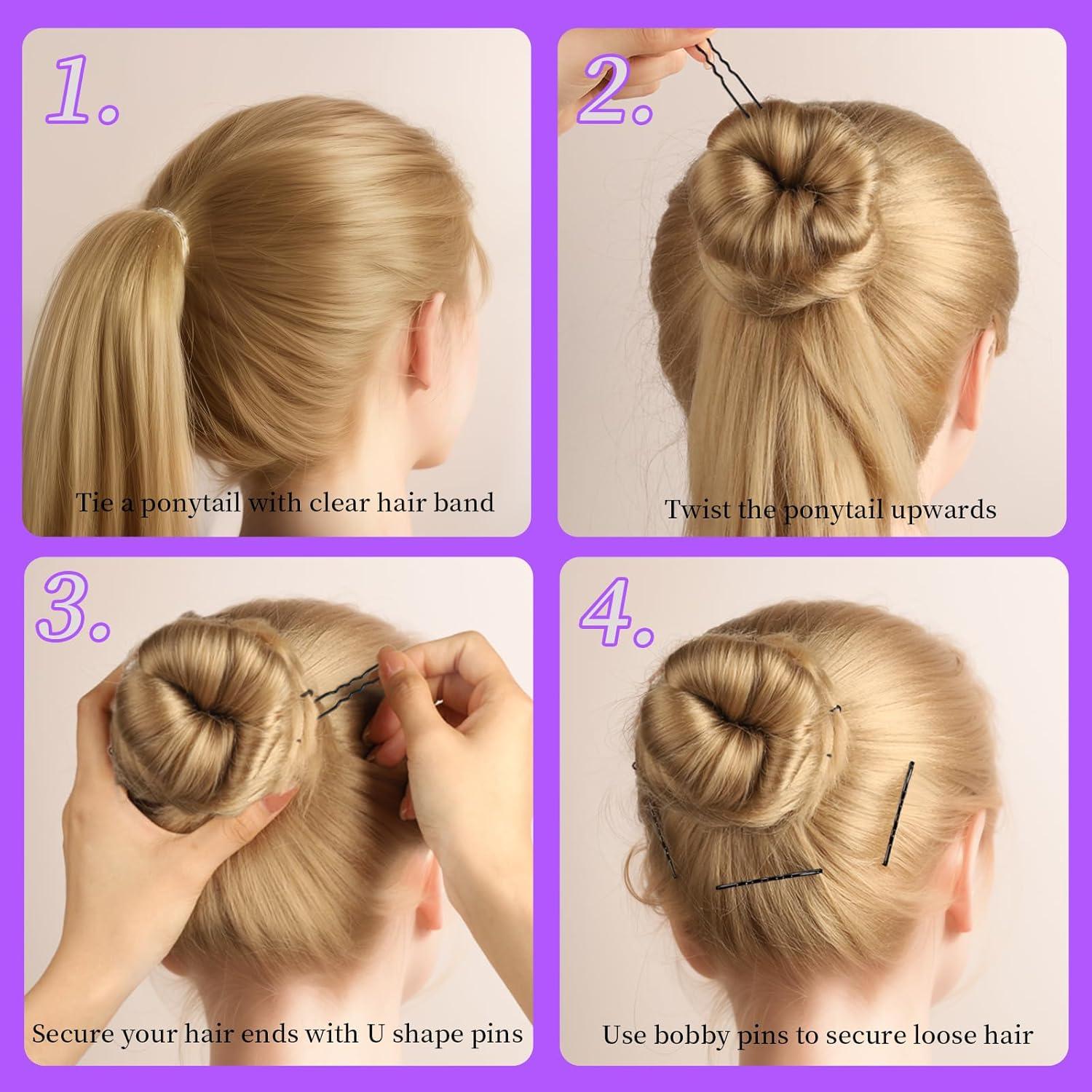 Set de Horquillas Negras y Bandas para el Cabello Teenitor