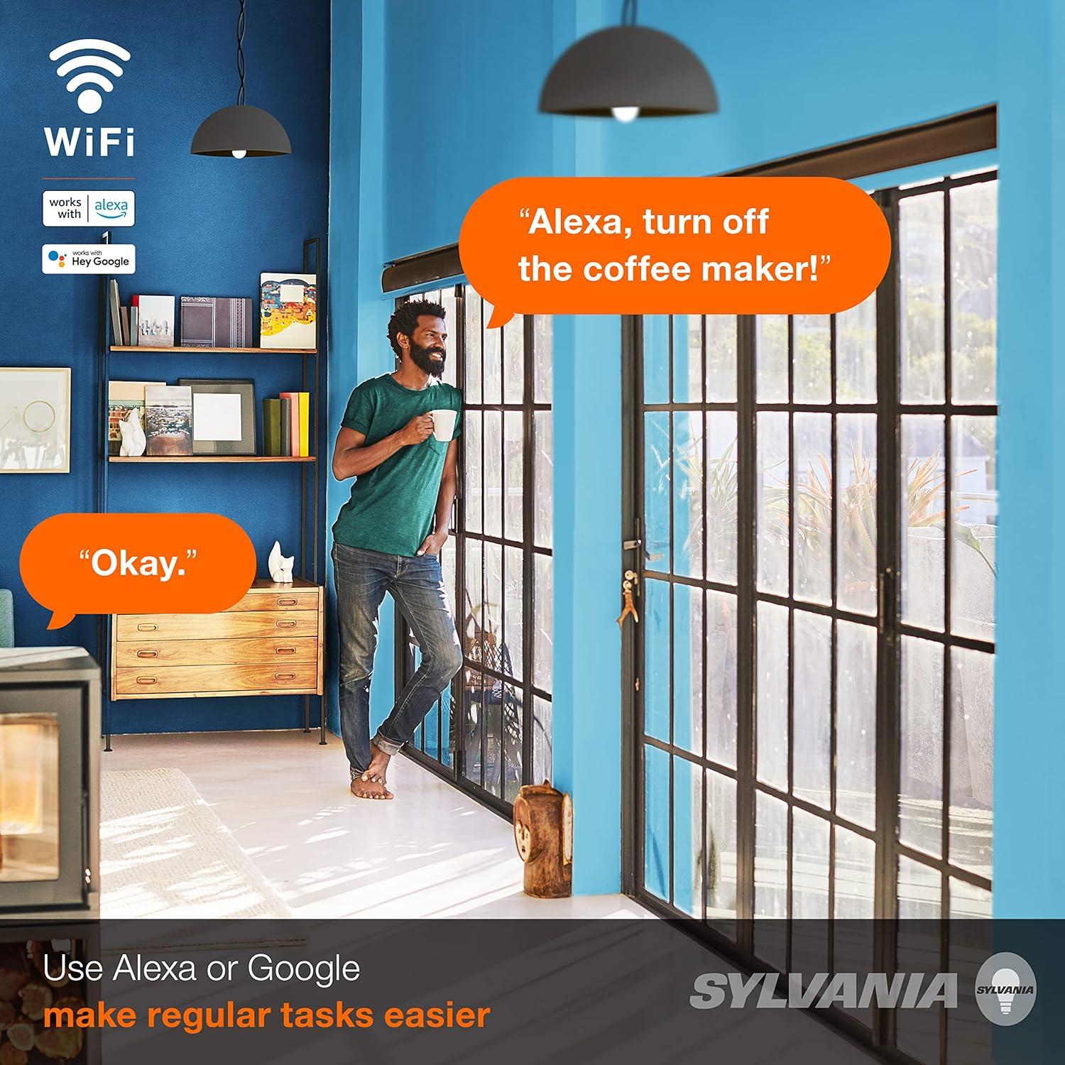 Enchufe Inteligente Wifi SYLVANIA 4 Unidades Control por Voz