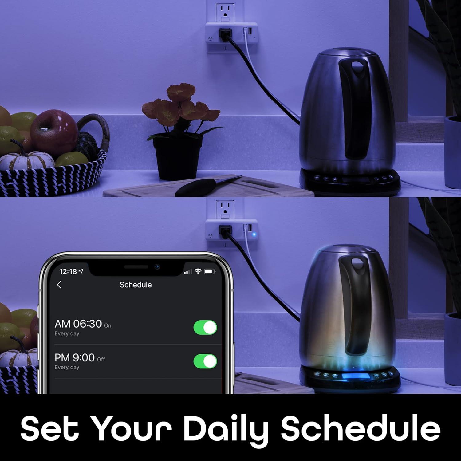 Enchufe Inteligente Geeni Interruptor+Carga Wi-Fi 2 Puertos USB