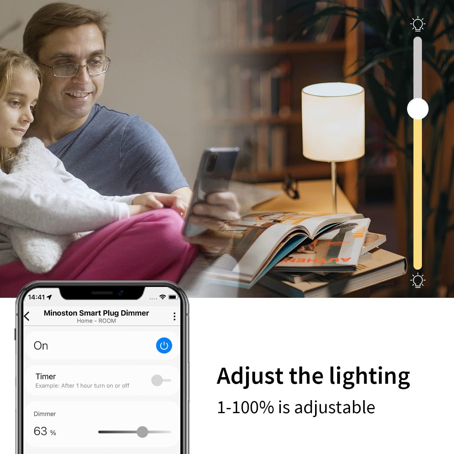 Enchufe Inteligente Regulador Z-Wave Minoston MP31ZD 1-100% Brillo