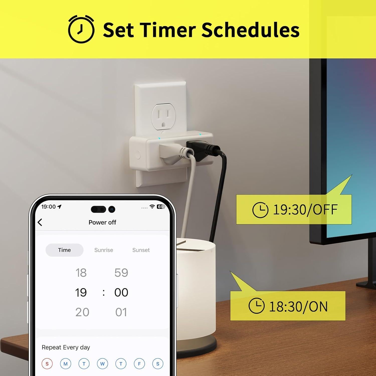 Enchufe Inteligente Z-Wave Minoston MP26Z Doble Toma 1875W