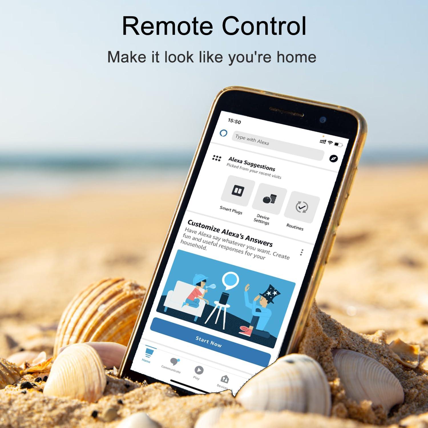Enchufe Inteligente ExIoTy Mini, Control por Voz Alexa, 1 Paquete