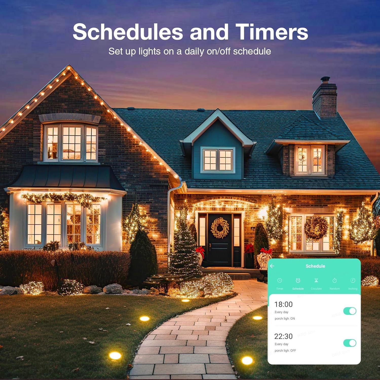 Enchufe Inteligente Exterior GHome Smart 2 Tomas IP64 Wi-Fi