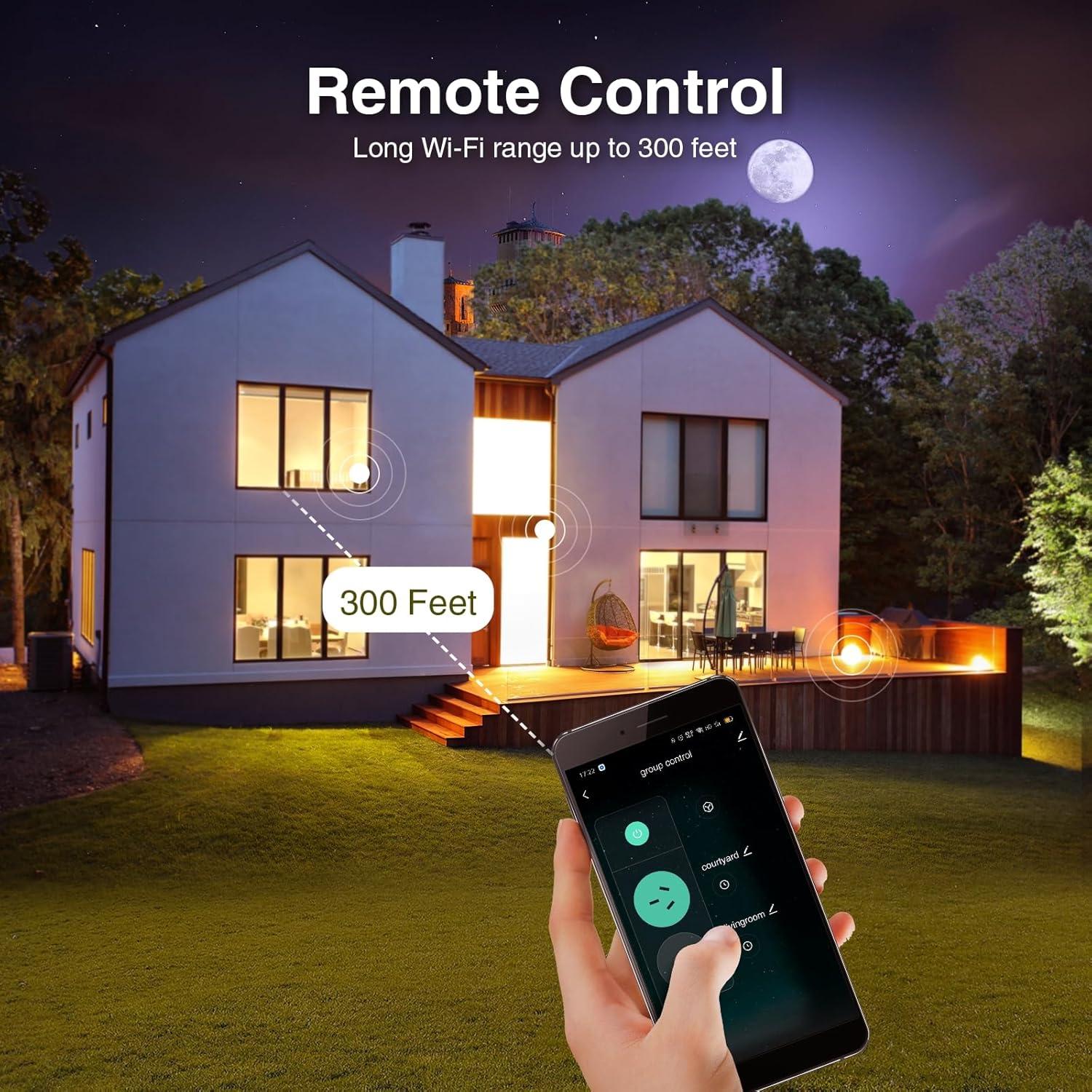 Enchufe Inteligente Exterior GHome Smart 2 Tomas IP64 Wi-Fi